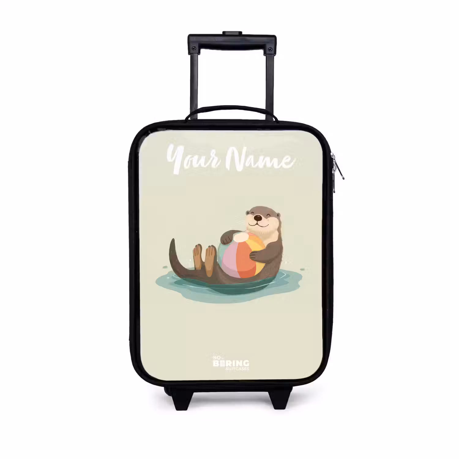 Otter - Strandbal - Water Kinderkoffer - Zwart klein -3d