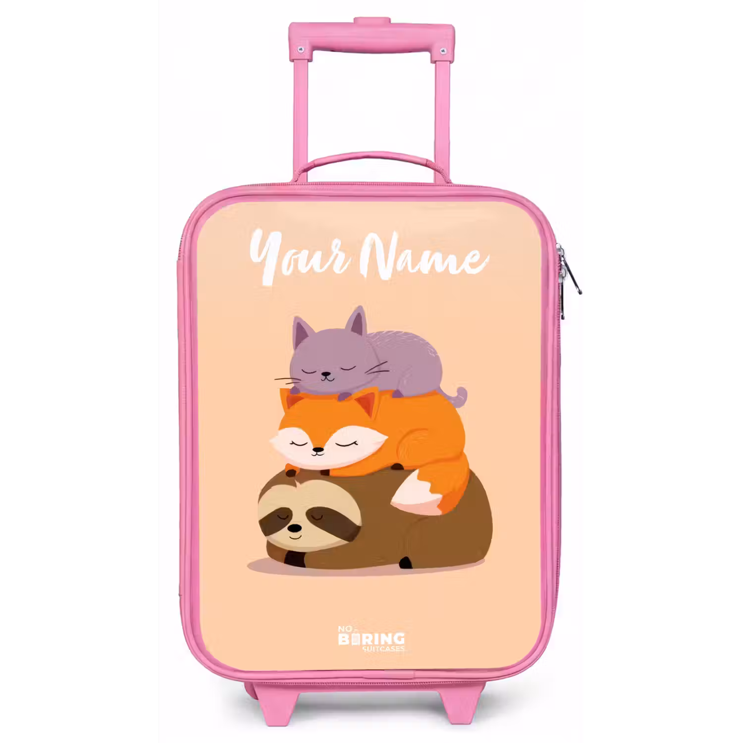 Dieren - Slapen - Samen Kinderkoffer - Roze klein -zz3dotto