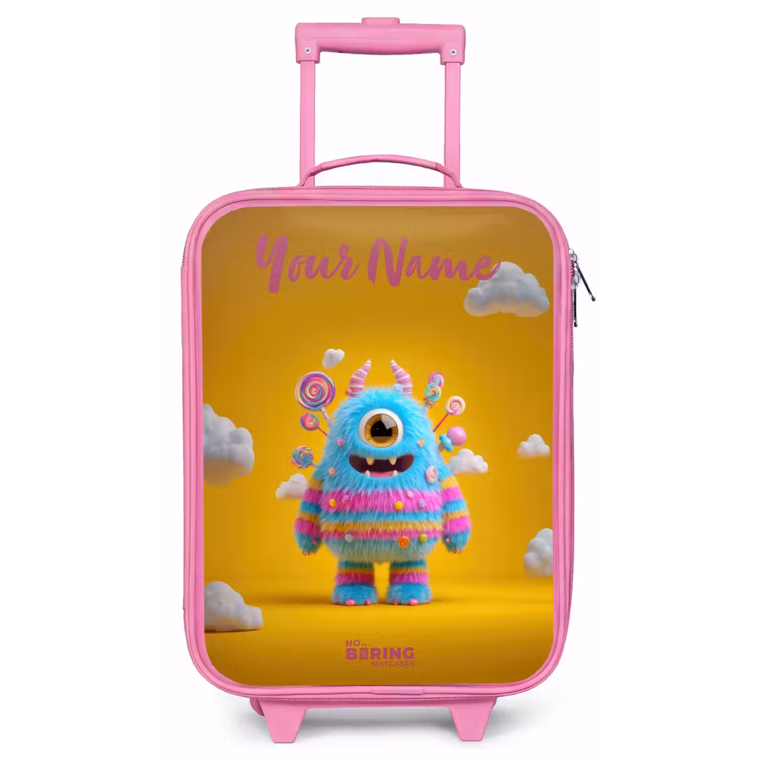 Snoep - Monster - Regenboog Kinderkoffer - Roze klein -zz3dotto