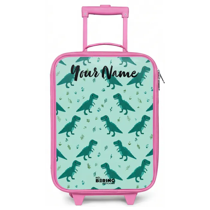 Dinos - Patroon - Groen Kinderkoffer - Roze klein -zz3dotto