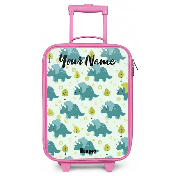 Dinos - Patroon - Natuur Kinderkoffer - Roze klein -zz3dotto