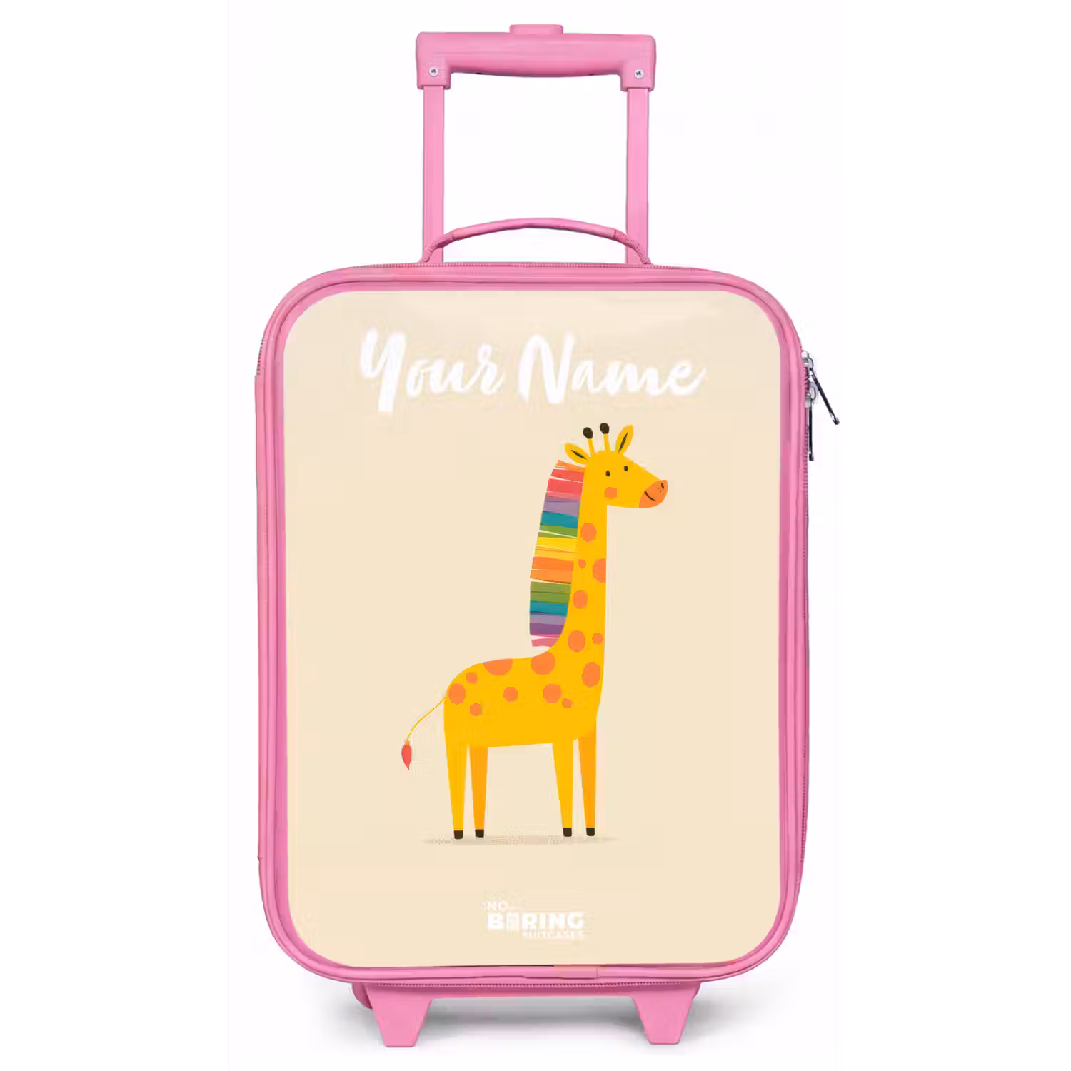 Giraffe - Dier - Kleurrijk Kinderkoffer - Roze klein -zz3dotto