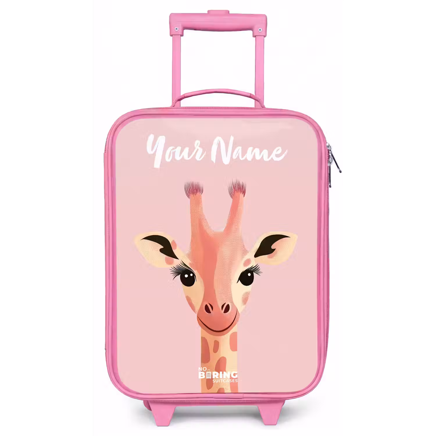 Giraffe - Wimpers - Minimalistisch - Roze Kinderkoffer - Roze klein -zz3dotto