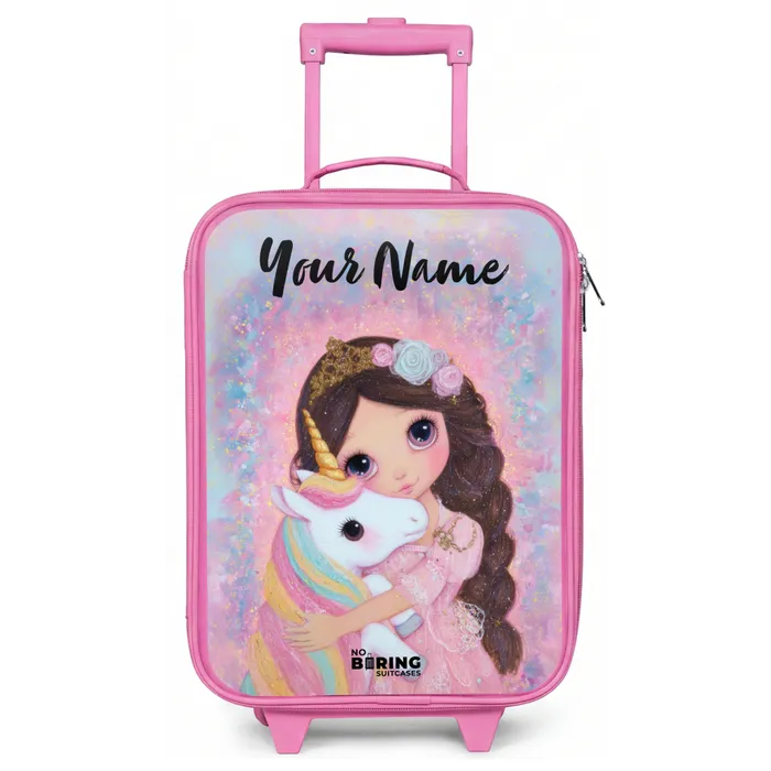 Meisje - Eenhoorn - Glitter Kinderkoffer - Roze klein -zz3dotto