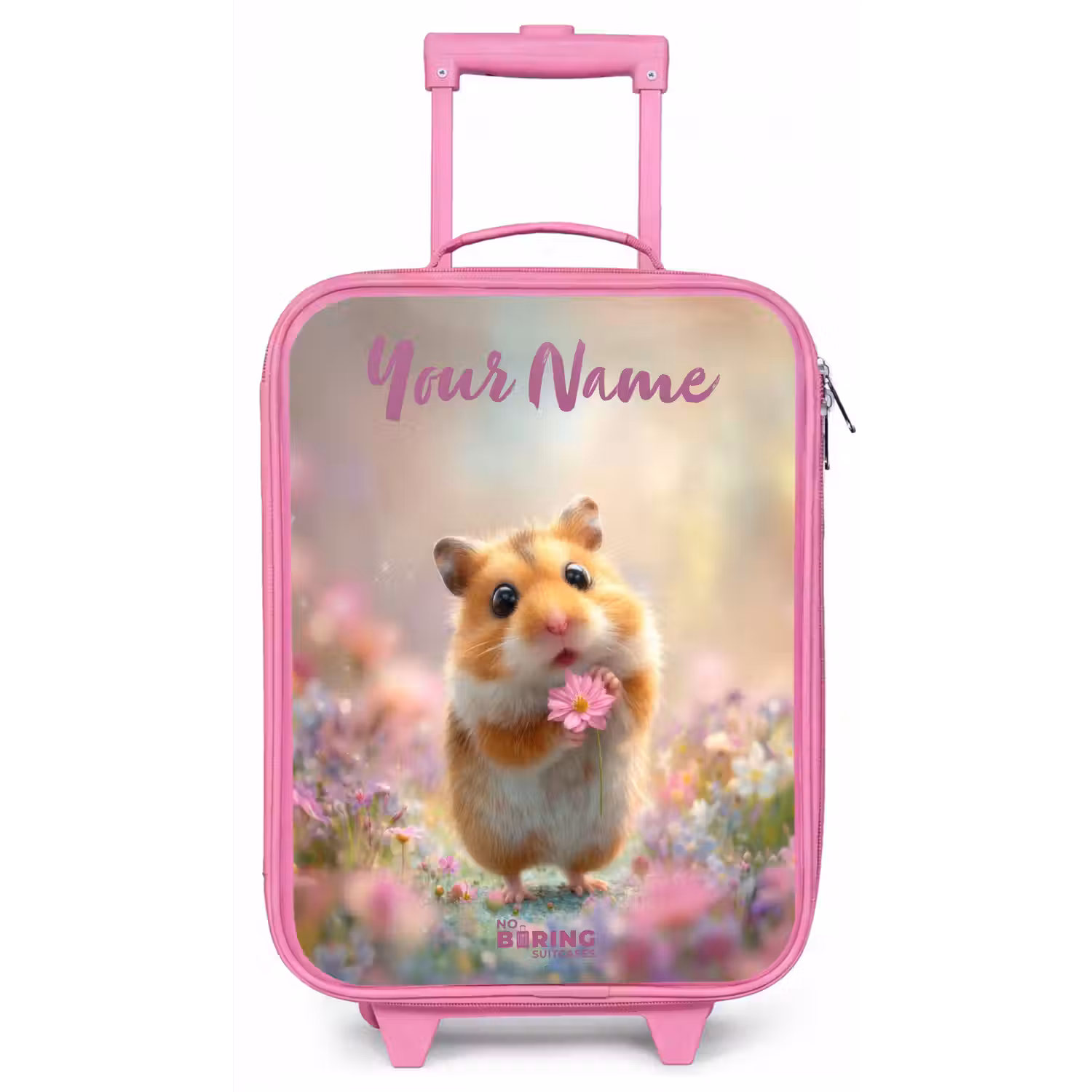 Hamster - Bloem - Natuur - Dier Kinderkoffer - Roze klein -zz3dotto