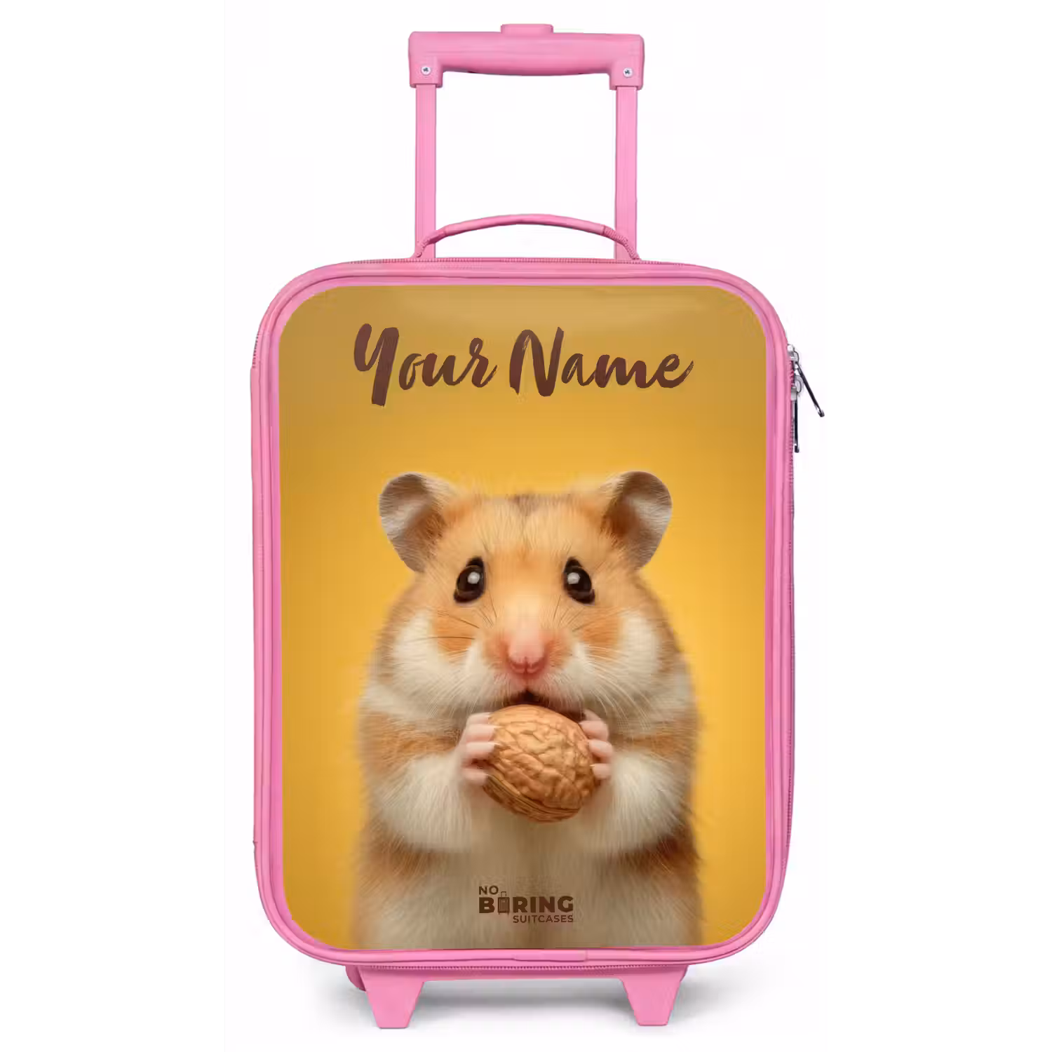 Hamster - Walnoot - Dier Kinderkoffer - Roze klein -zz3dotto
