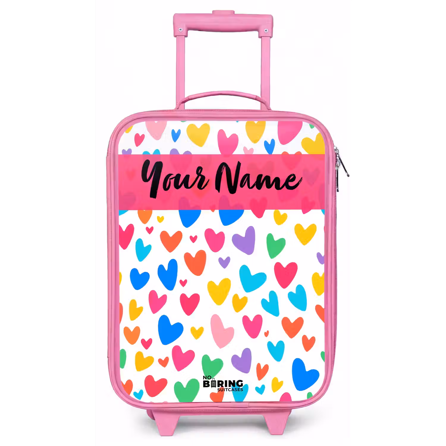 Hartjes - Kleurrijk - Patroon Kinderkoffer - Roze klein -zz3dotto