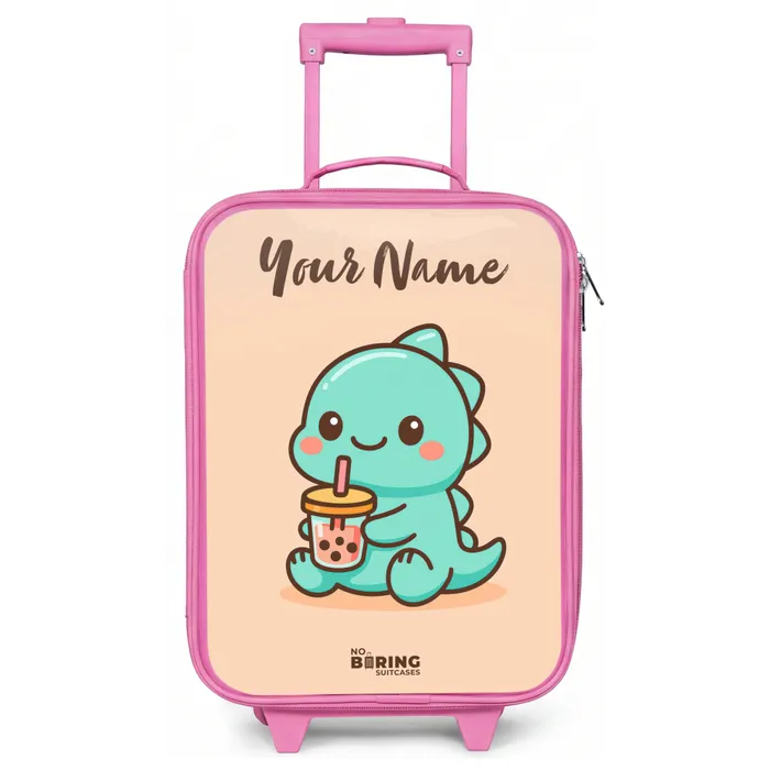 Kawai - Dino - Bubbletea Kinderkoffer - Roze klein -zz3dotto