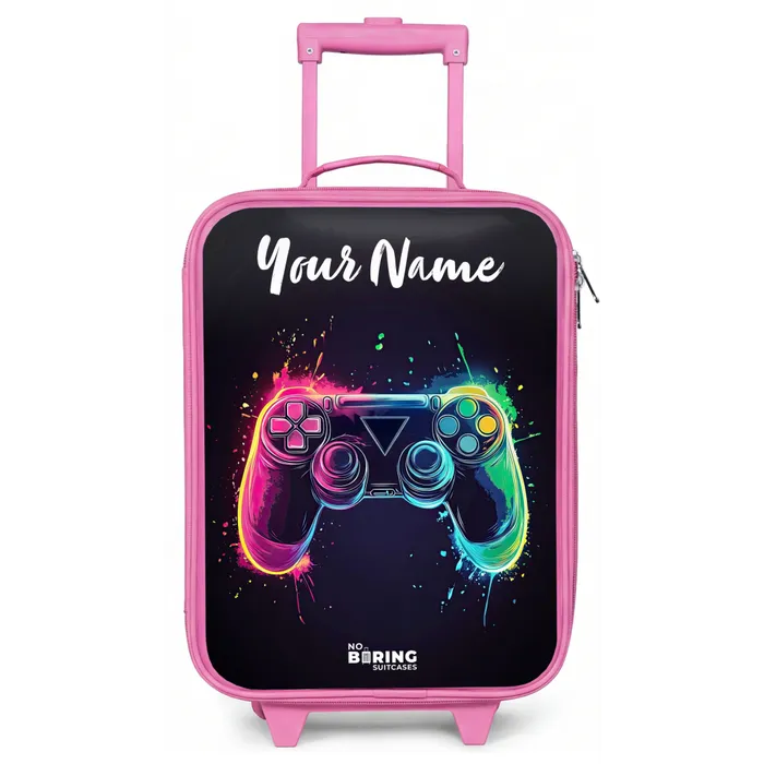 Neon - Controller - Verfspatten - Game Kinderkoffer - Roze klein -zz3dotto