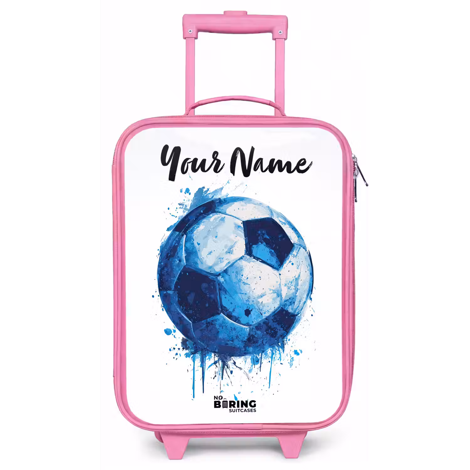 Voetbalvibes - Inktspatten - Blauw Kinderkoffer - Roze klein -zz3dotto