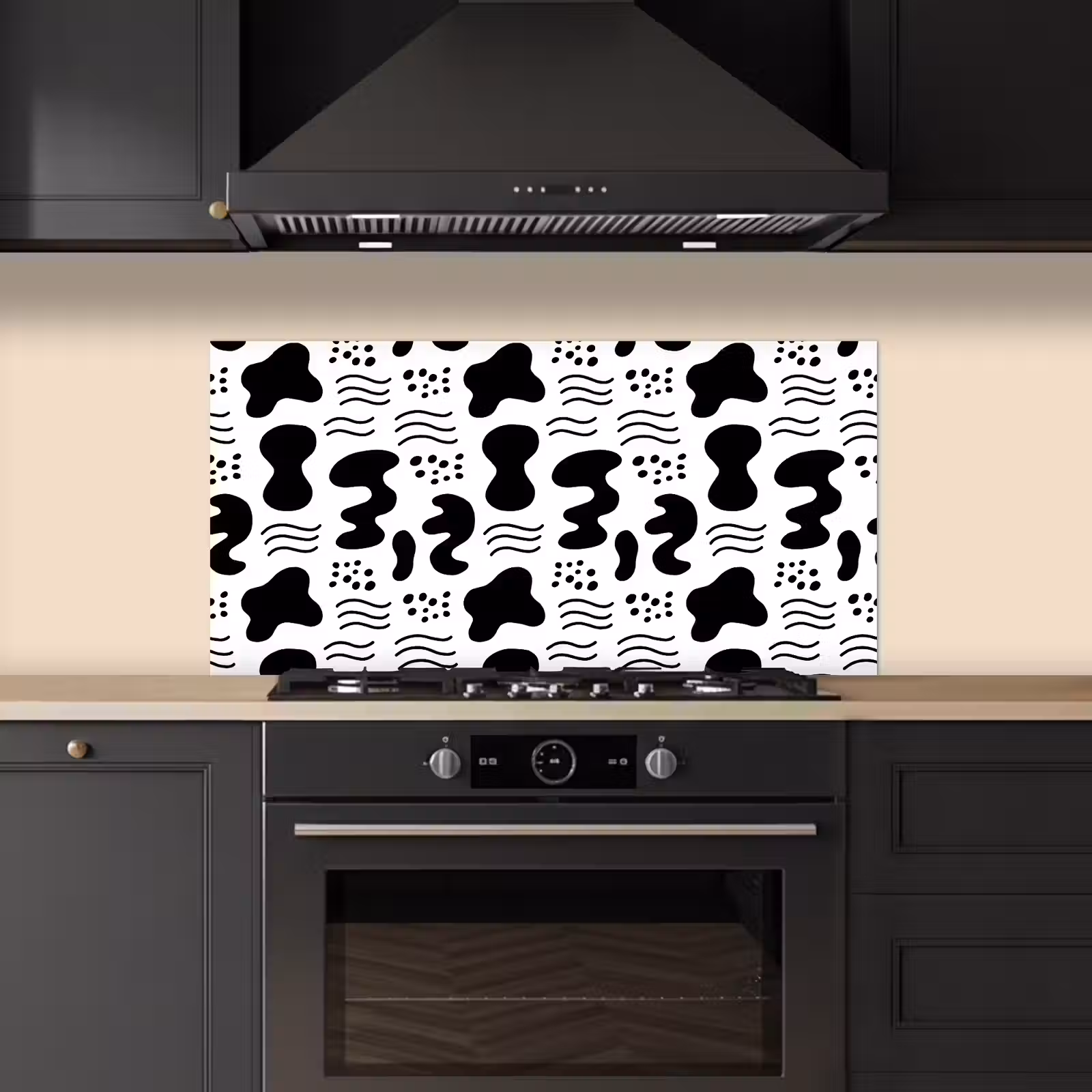 Abstact - Vormen - Asymmetrie keuken achterwand spatscherm middel 899 -sfeer1