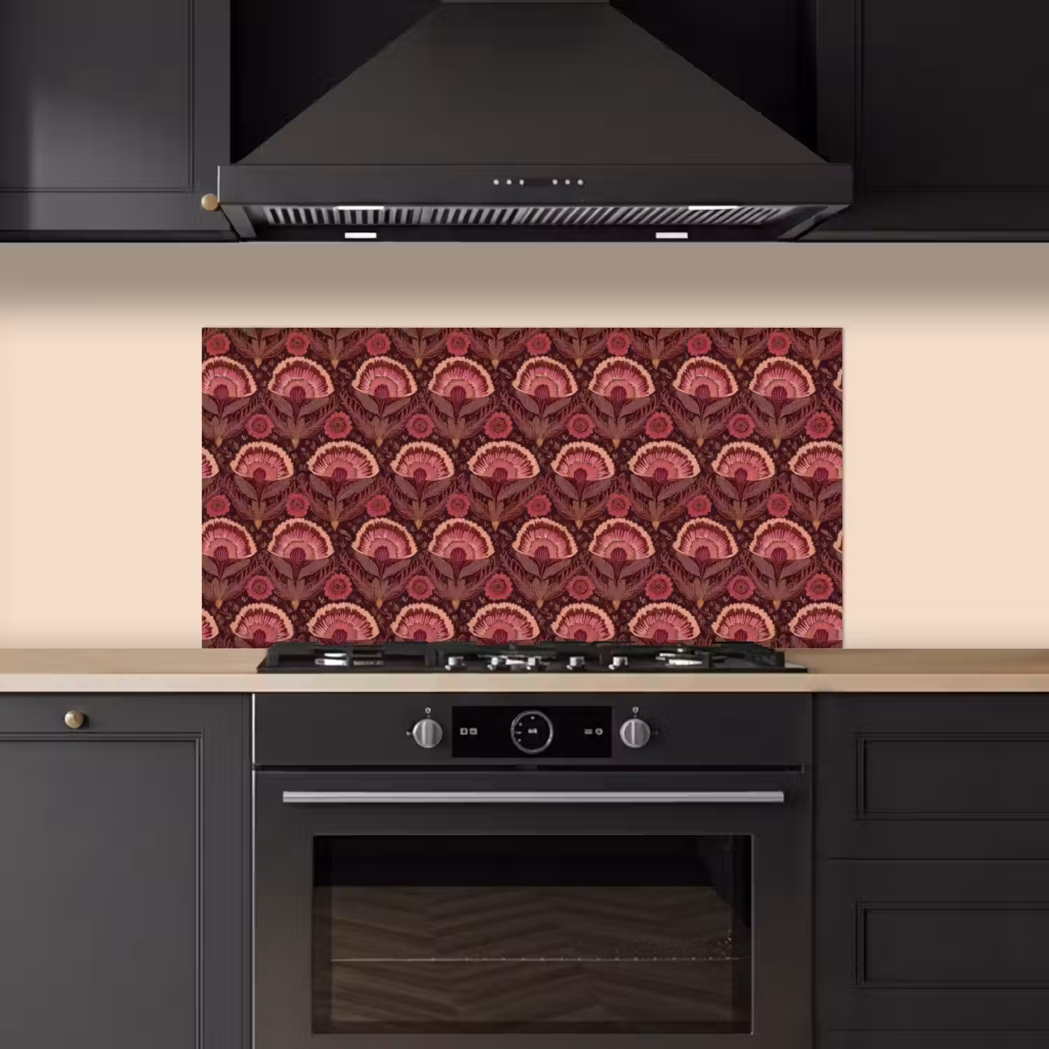 Antiek - Bloemen - Kleurrijk keuken achterwand spatscherm middel 899 -sfeer1