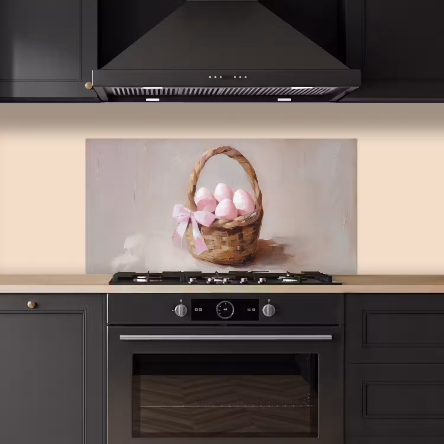 Mand - Eieren - Roze keuken achterwand spatscherm middel -sfeer1