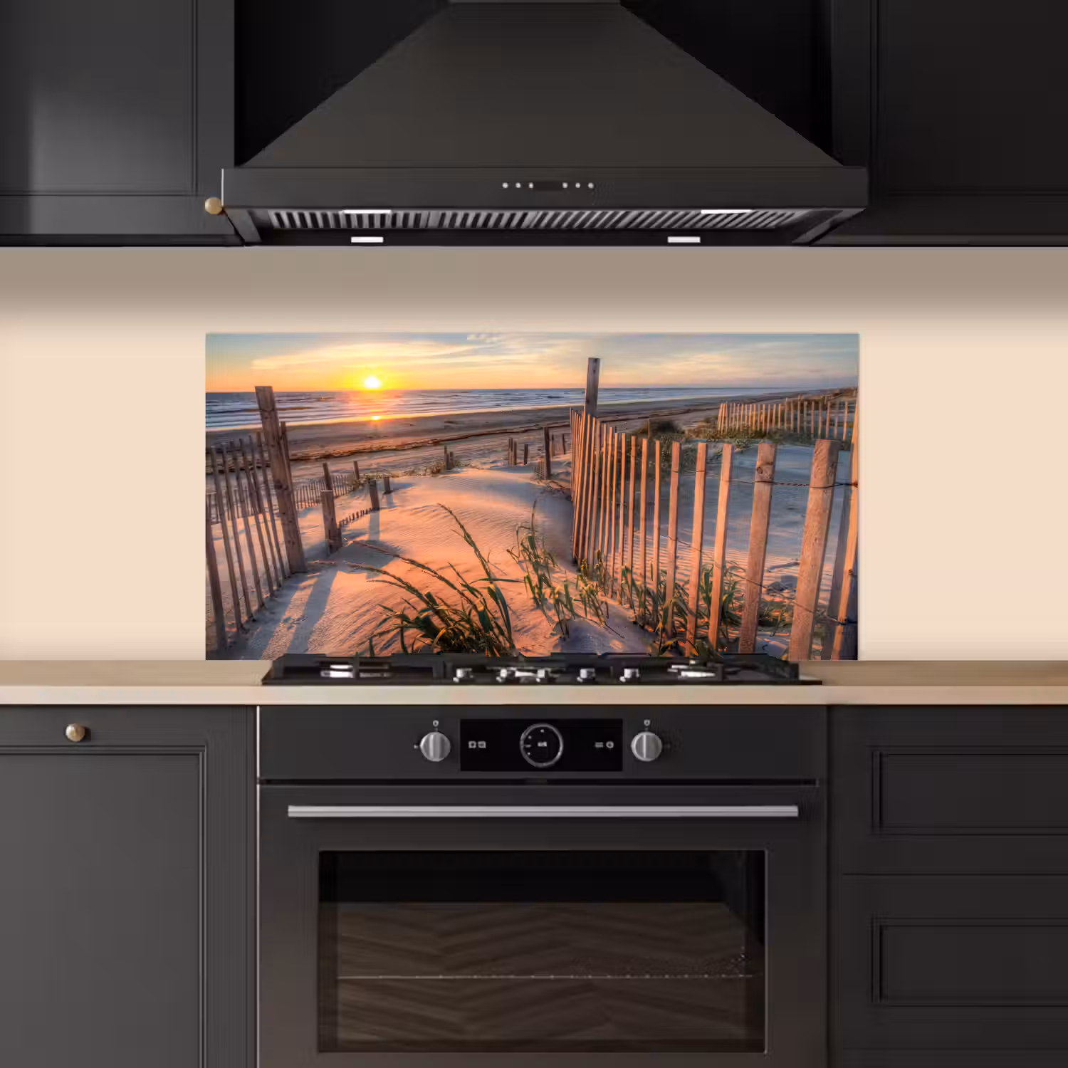 Strand - Zee - Duin - Zonsondergang - Landschap keuken achterwand spatscherm middel -sfeer1
