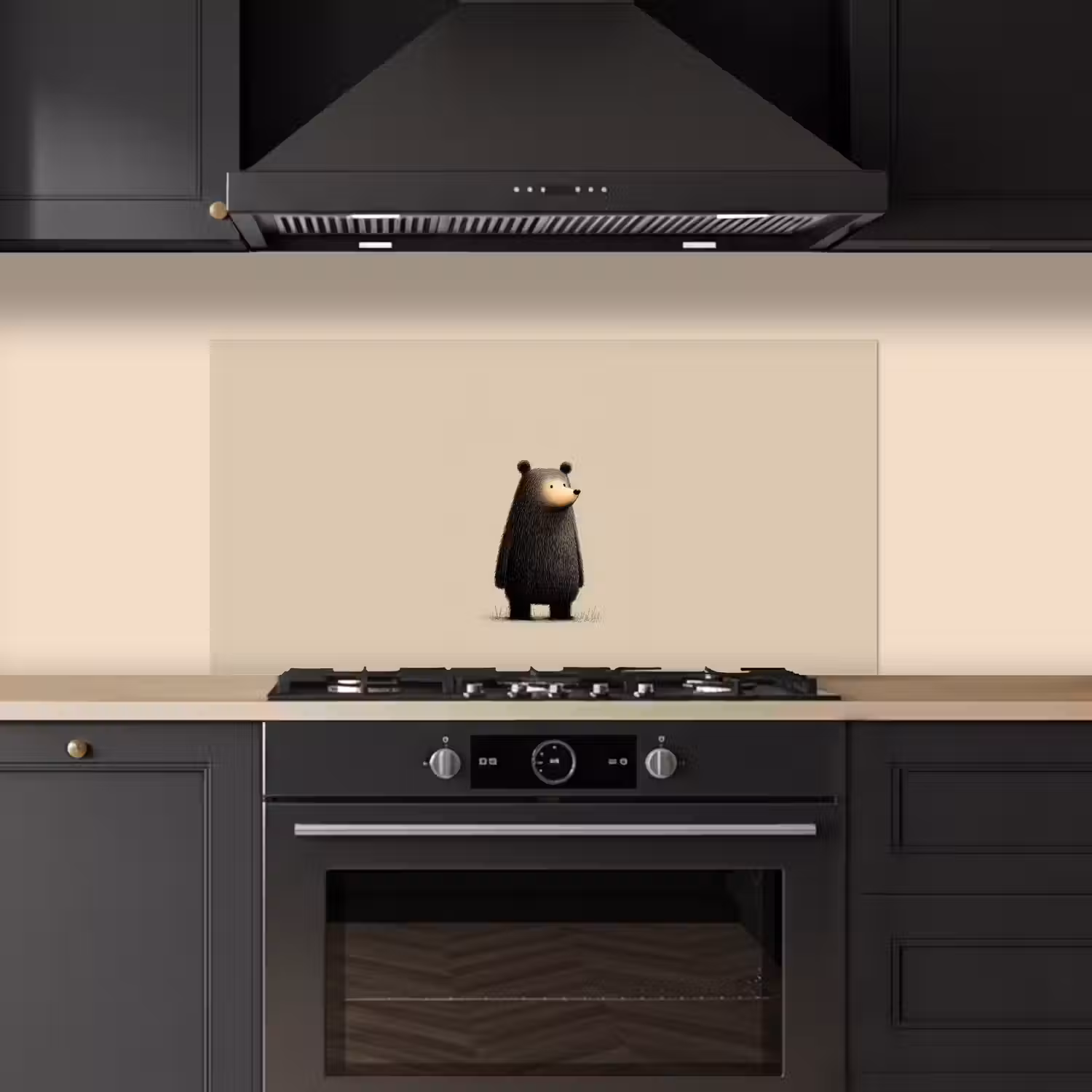 Beer - Donkerbruin - Minimalistisch keuken achterwand spatscherm middel -sfeer1