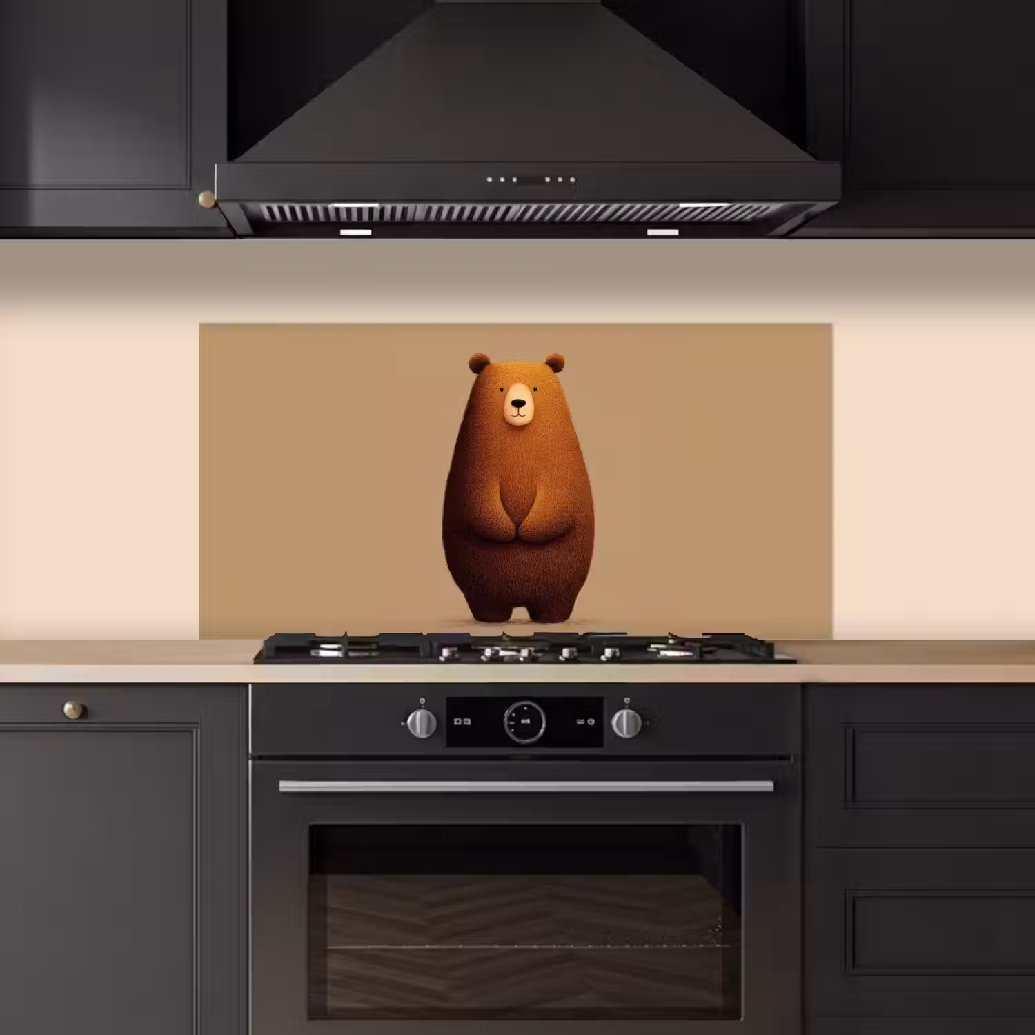 Beer - Minimalistisch - Bruin keuken achterwand spatscherm middel -sfeer1