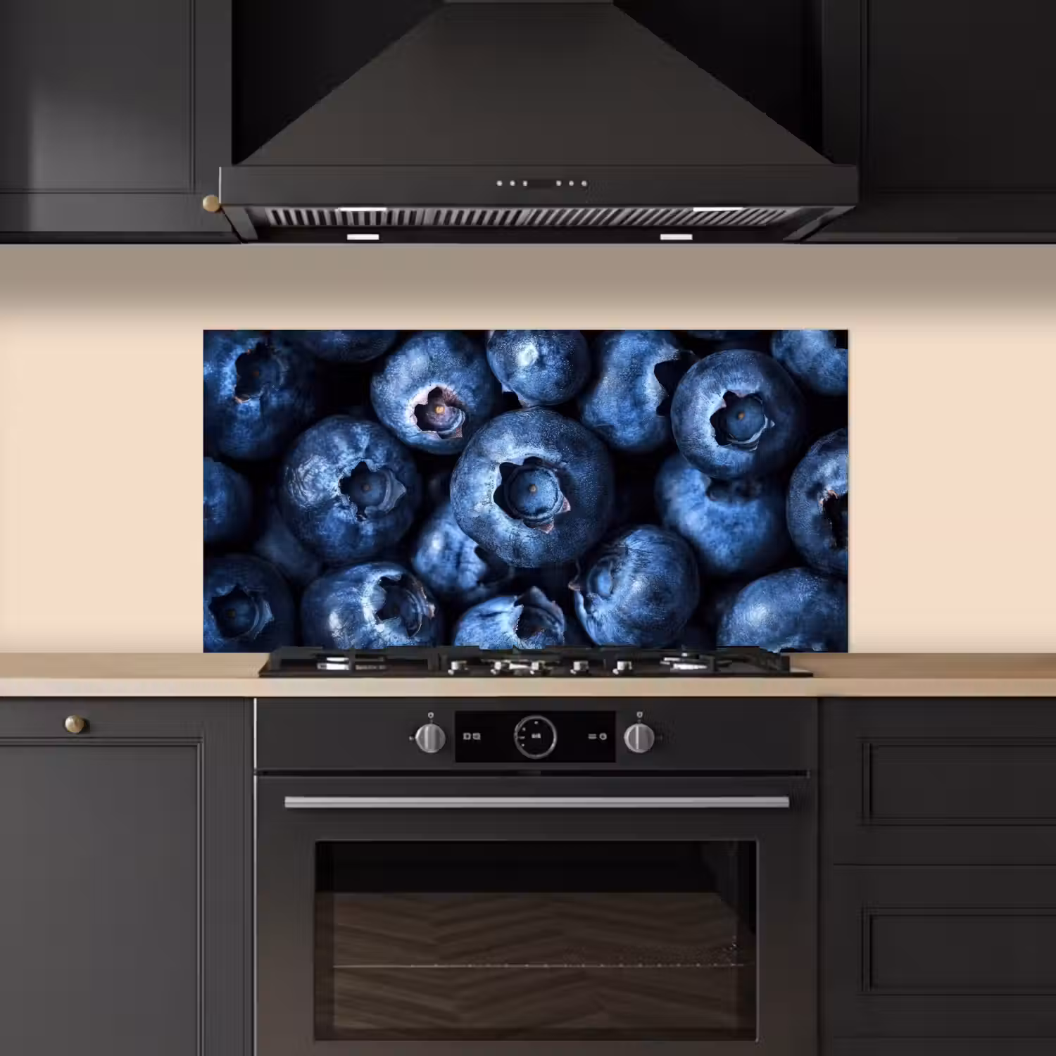 Bessen - Blauw - Fruit keuken achterwand spatscherm middel -sfeer1