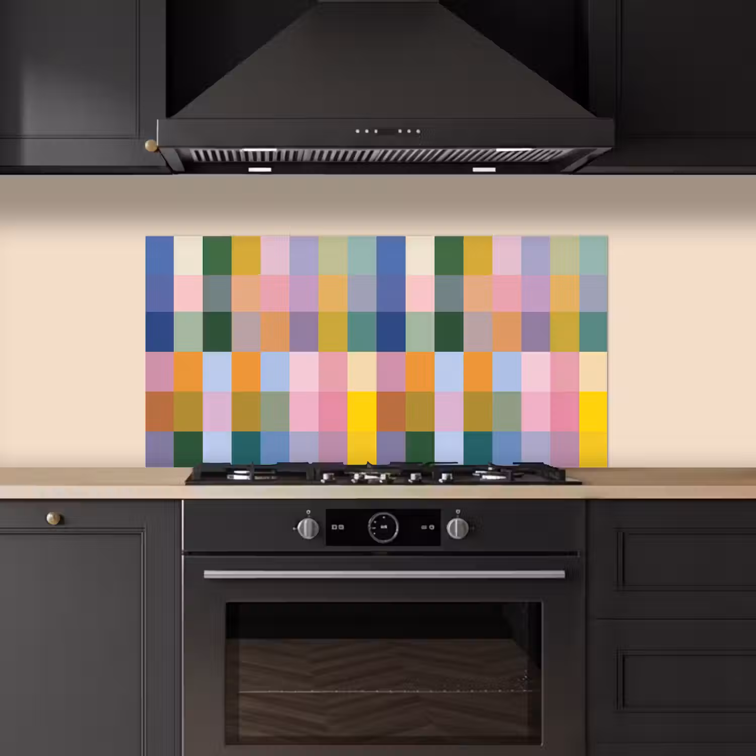 Blokken - Vierkant - Patroon - Gekleurd keuken achterwand spatscherm middel -sfeer1
