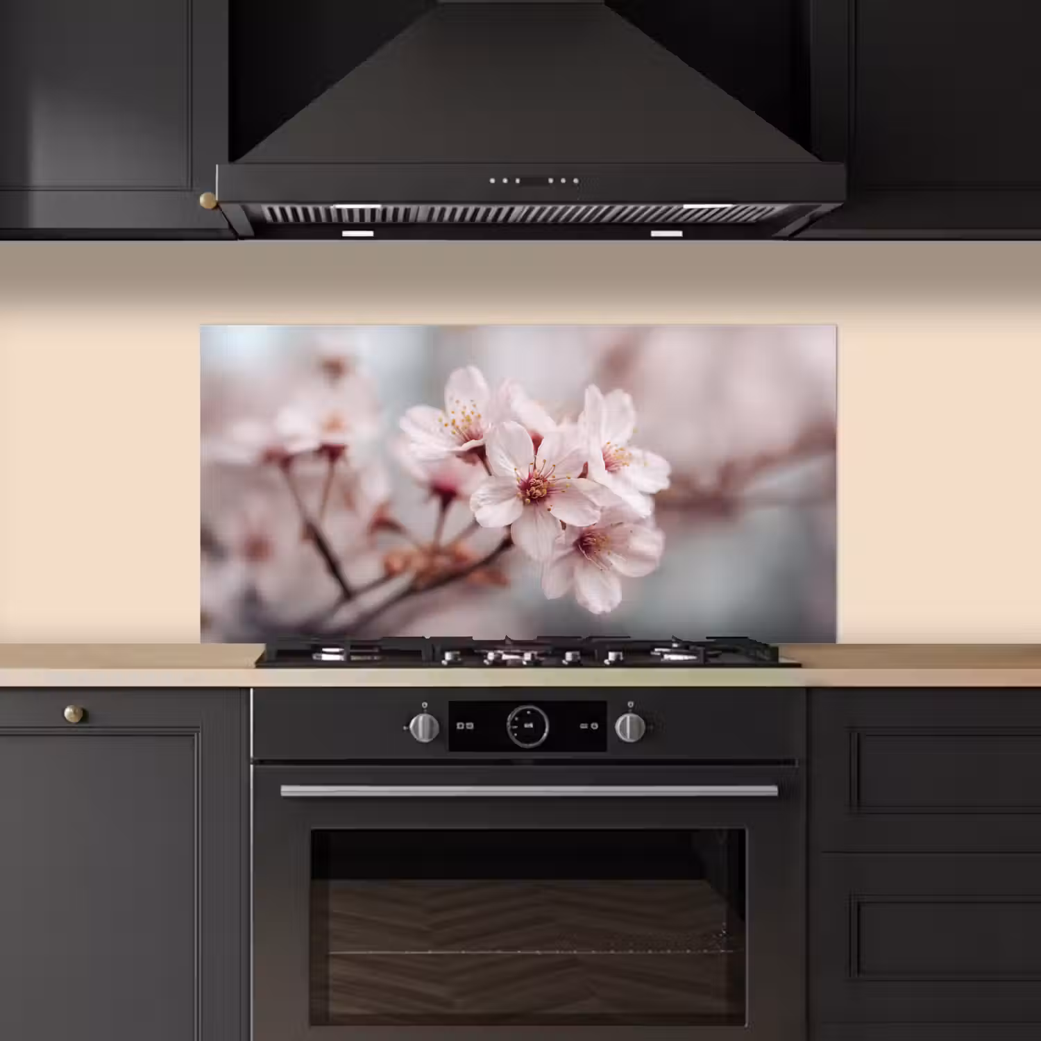 Bloesems - Meeldraden - Geel - Wazig keuken achterwand spatscherm middel -sfeer1