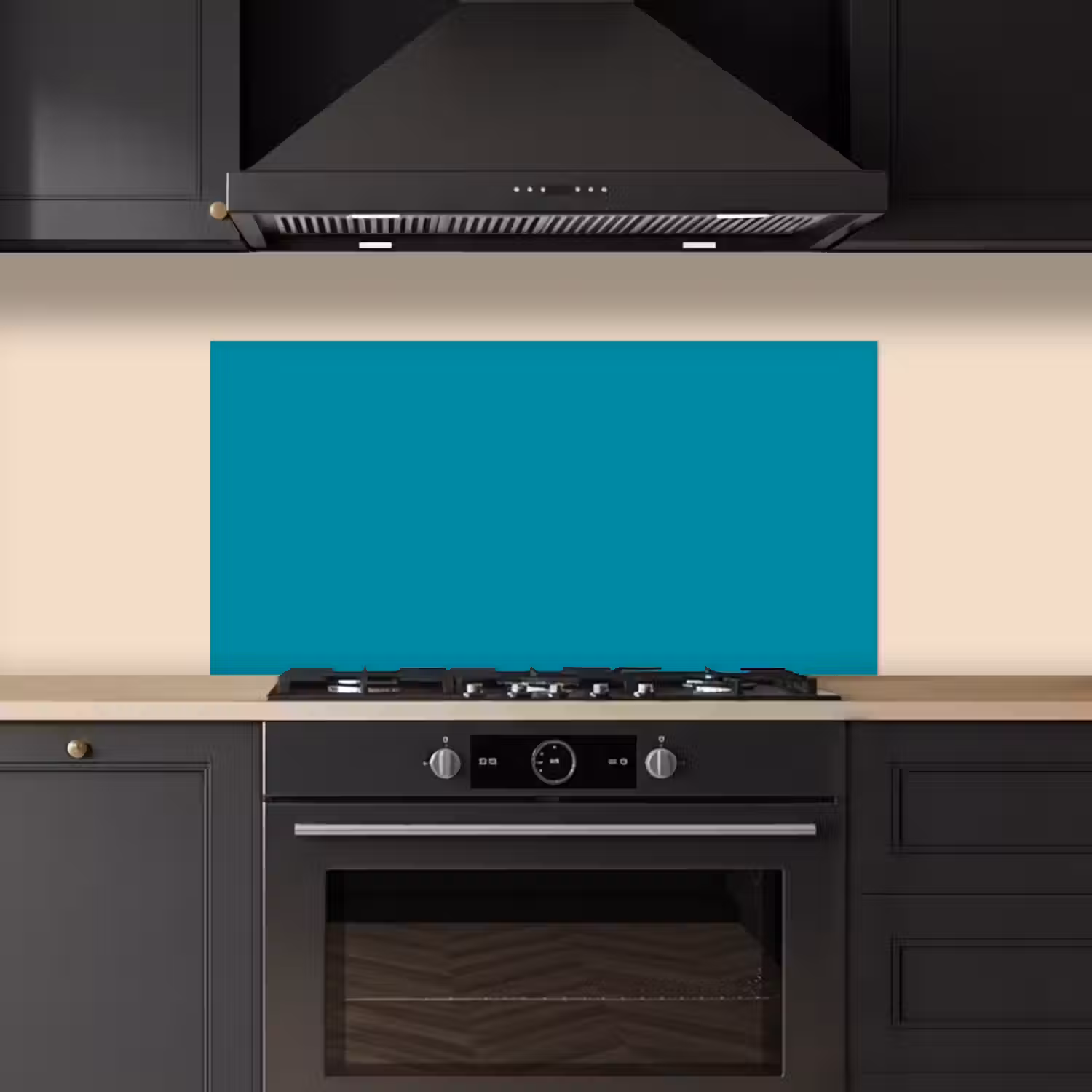 Blauw - Effen kleur keuken achterwand spatscherm middel 899 -sfeer1