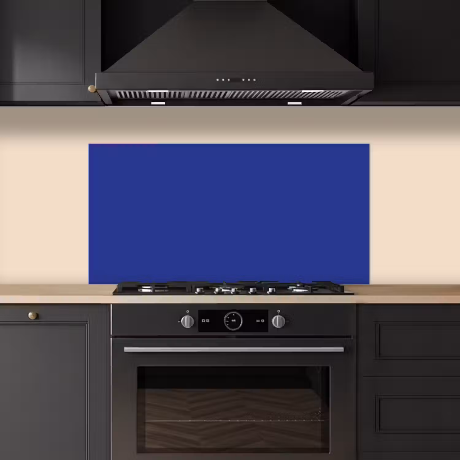 Blauw - Effen kleur - Donkerblauw keuken achterwand spatscherm middel 899 -sfeer1