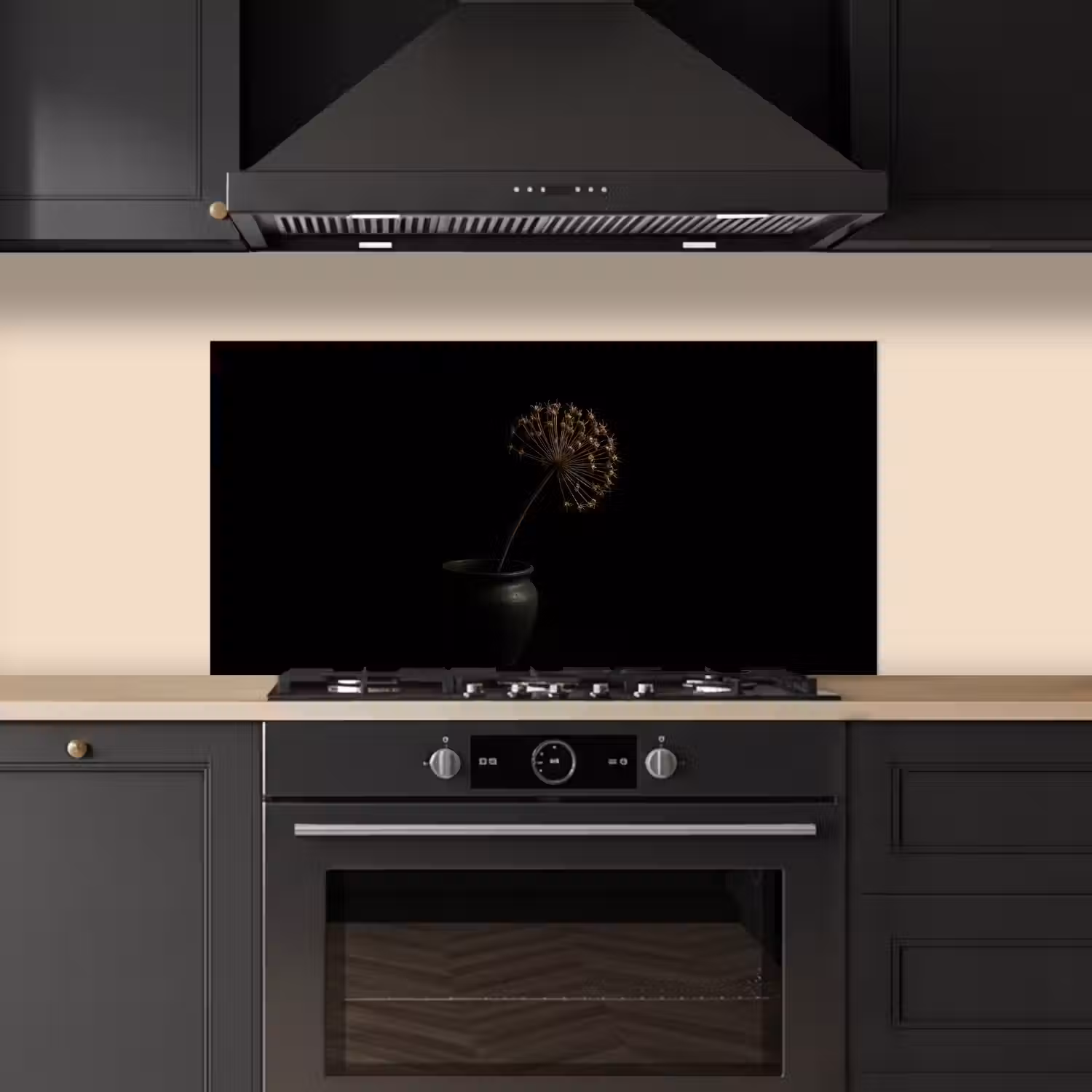 Bol - Gedroogd - Vaas - Zwart keuken achterwand spatscherm middel -sfeer1