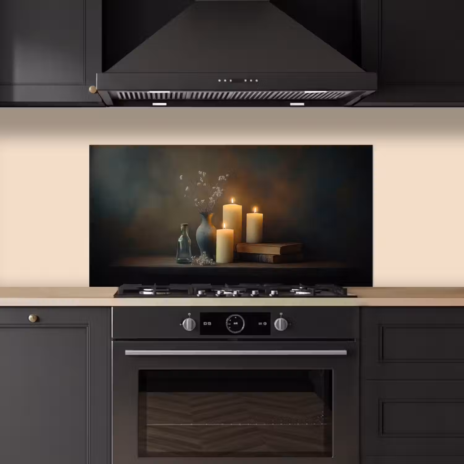 Kaarsen - Stilleven - Rustiek - Boeken keuken achterwand spatscherm middel -sfeer1