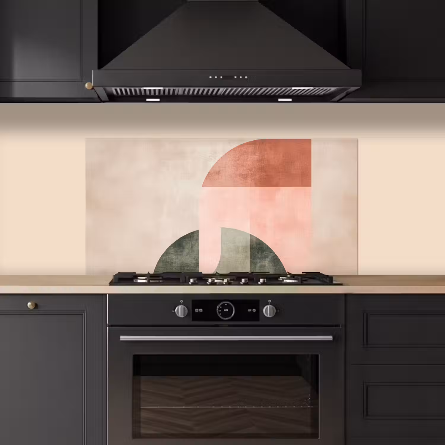 Cirkel - Abstract - Roze keuken achterwand spatscherm middel -sfeer1