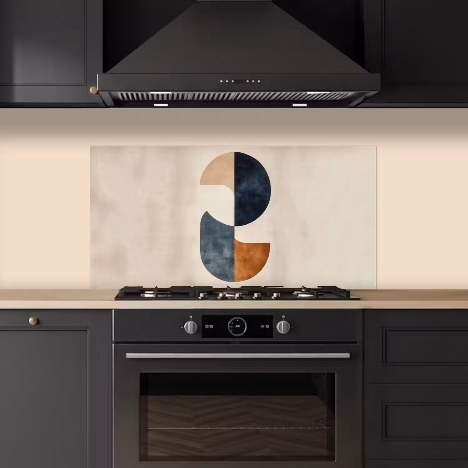 Cirkels - Abstract - Kleurrijk keuken achterwand spatscherm middel -sfeer1