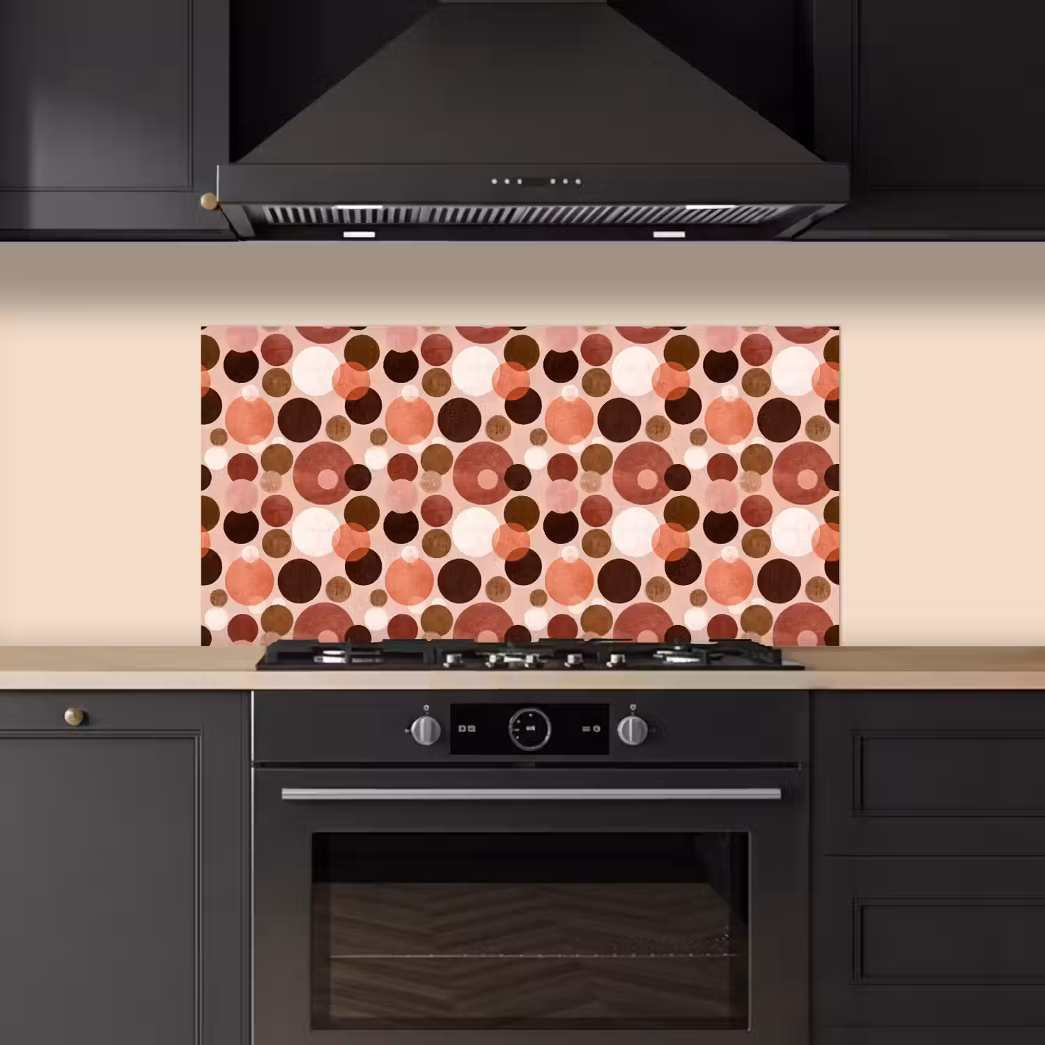 Cirkels - Modern - Kleurrijk keuken achterwand spatscherm middel 899 -sfeer1