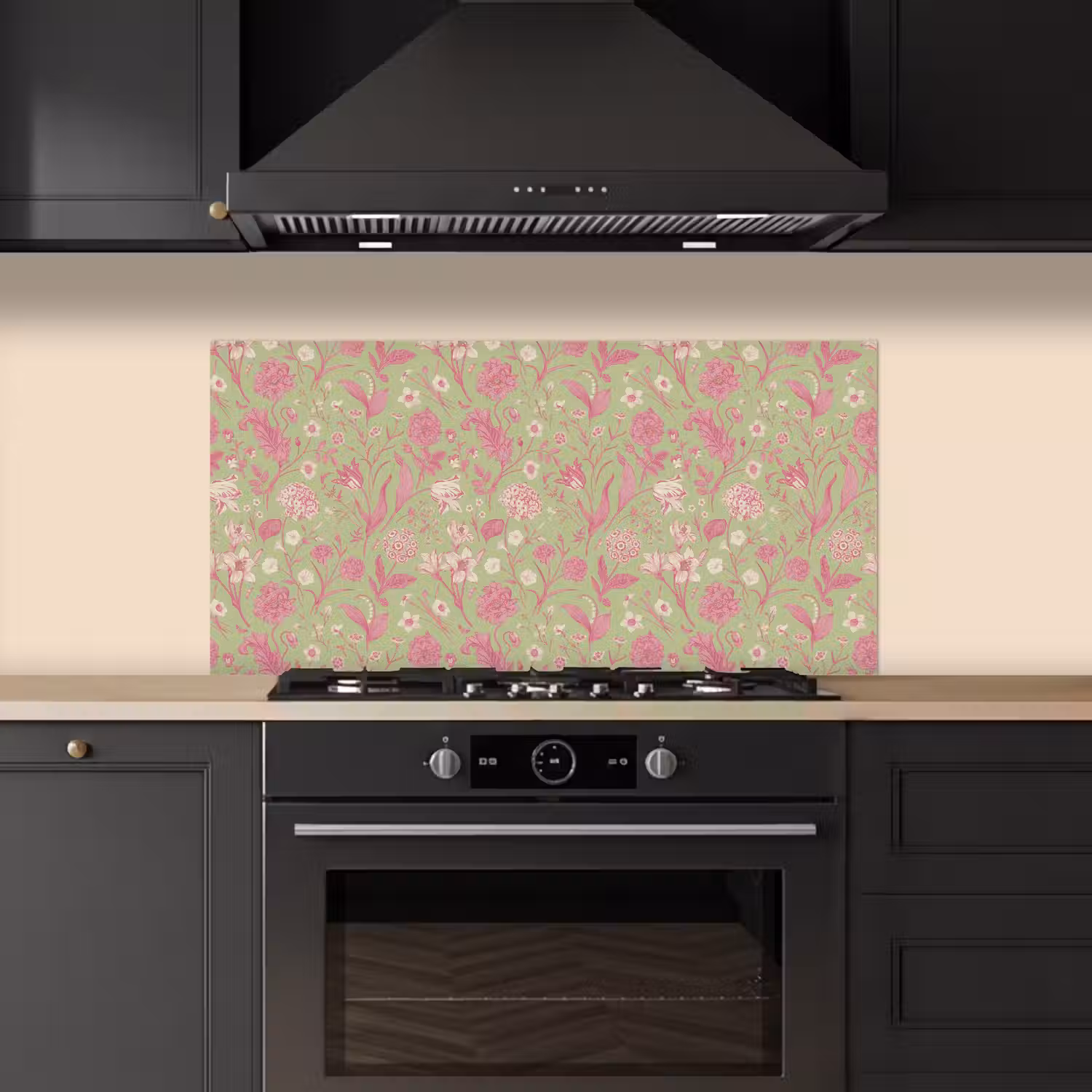 Classic - Pink - Mint keuken achterwand spatscherm middel 899 -sfeer1