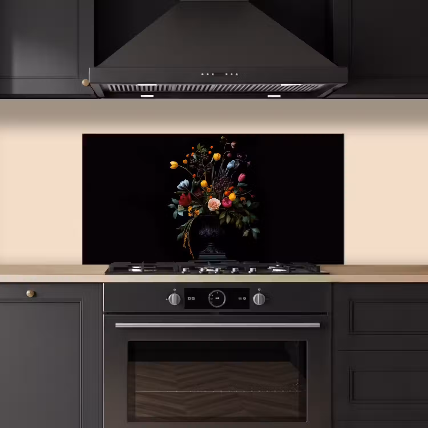 Klassiek - Vaas - Boeket - Bloemen keuken achterwand spatscherm middel -sfeer1