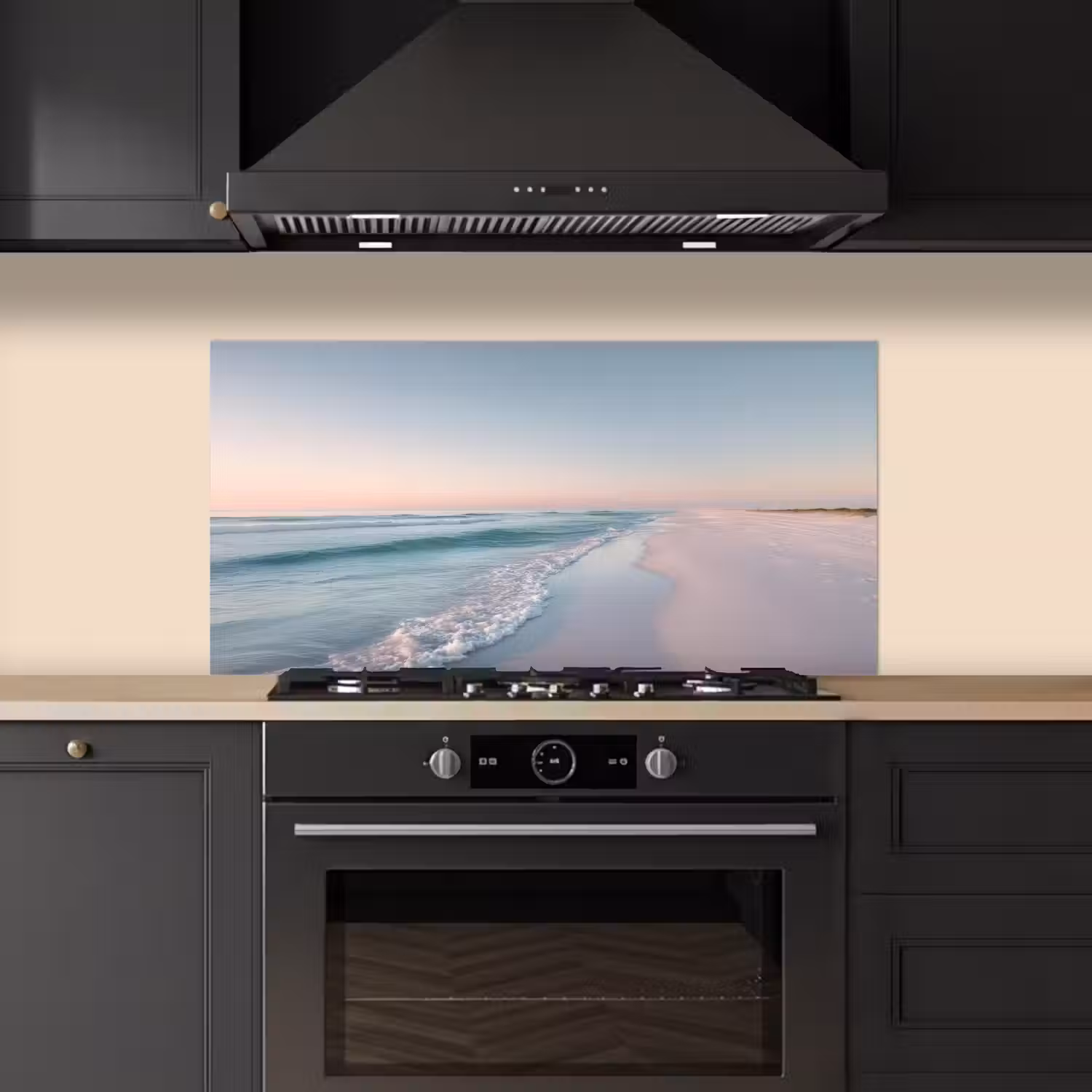 Kustlijn - Pastel - water keuken achterwand spatscherm middel -sfeer1