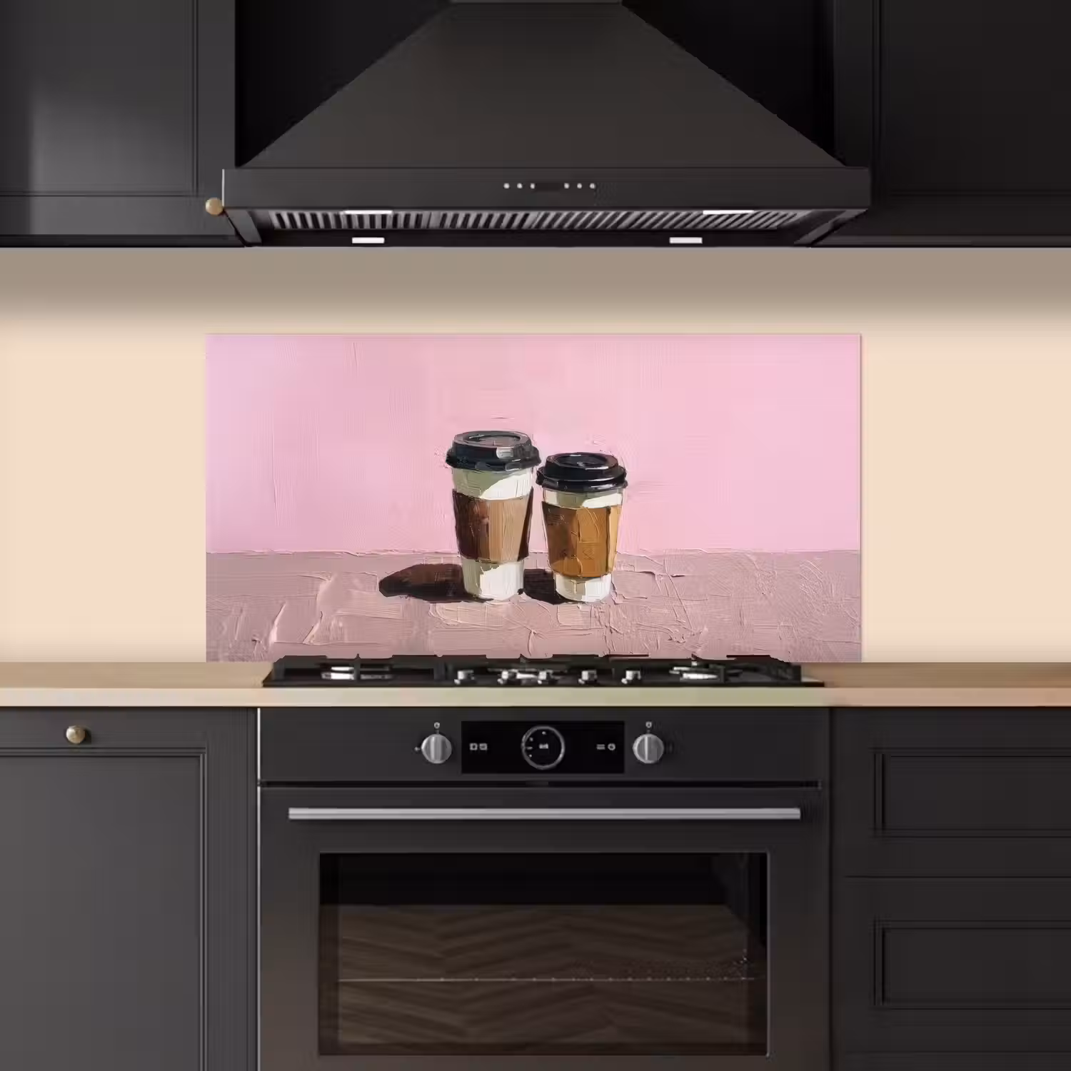 Koffiebekers - Deksel - Verf - Textuur keuken achterwand spatscherm middel -sfeer1