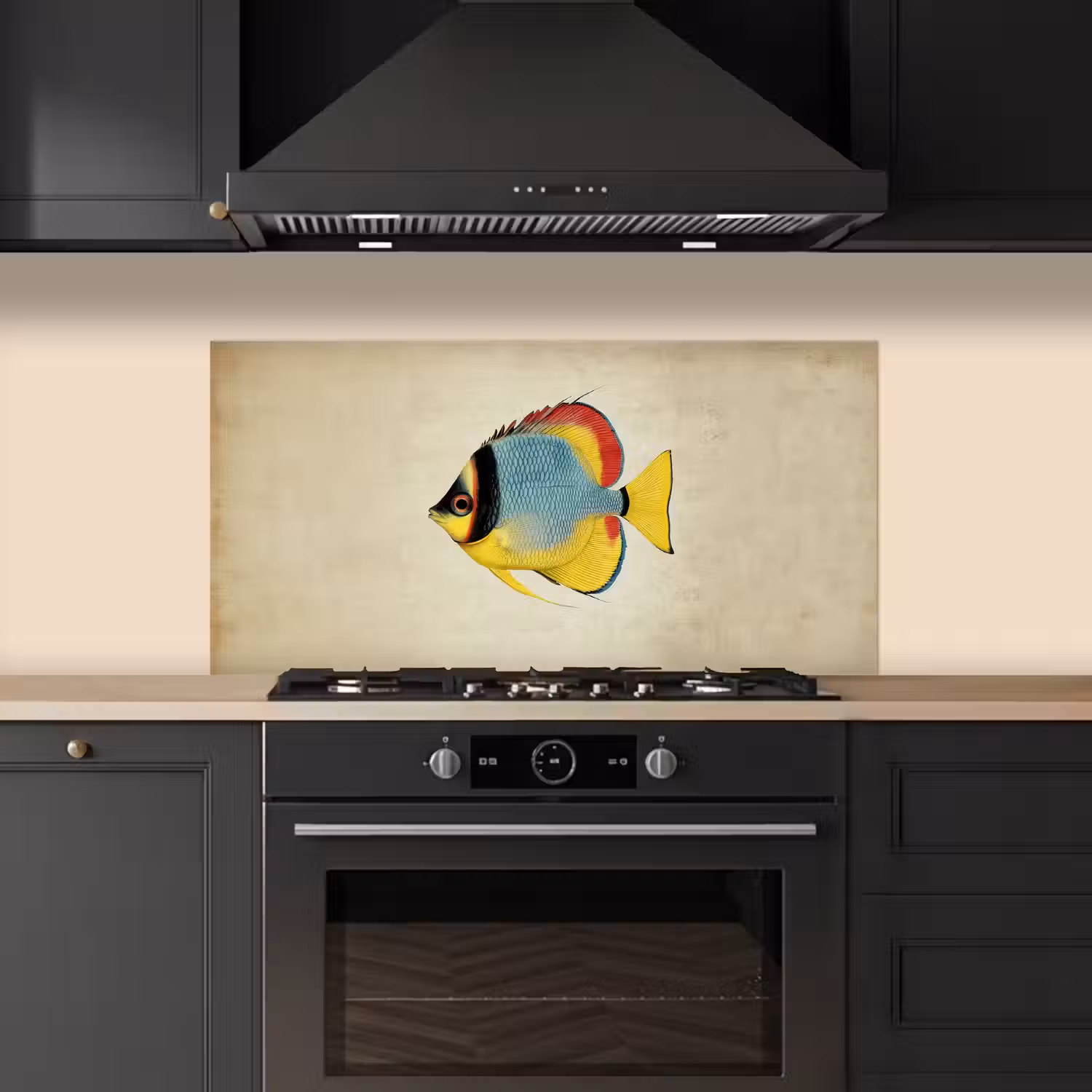 Kleurrijk - Vis - Schubben - Illustratie keuken achterwand spatscherm middel -sfeer1