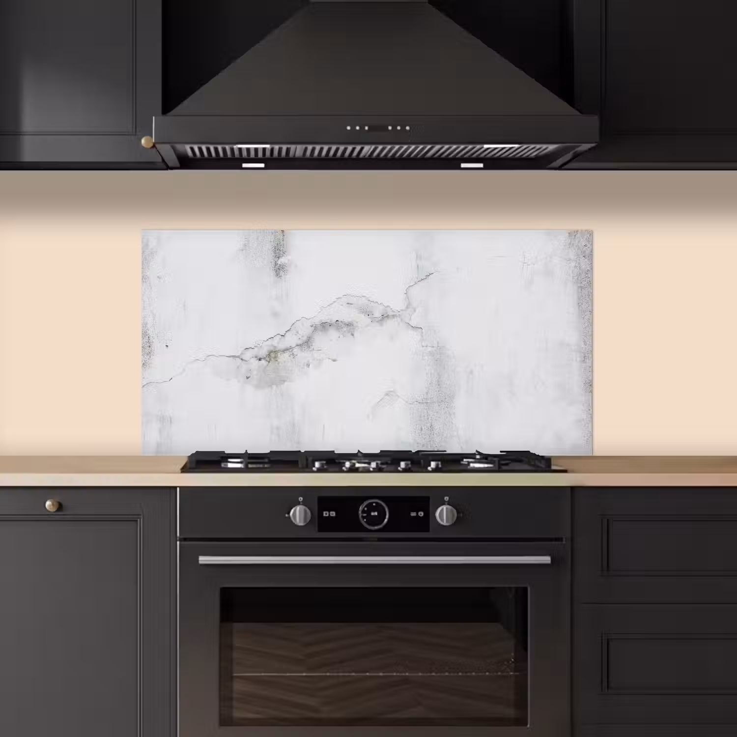 Beton - Grijs - Wit keuken achterwand spatscherm middel -sfeer1