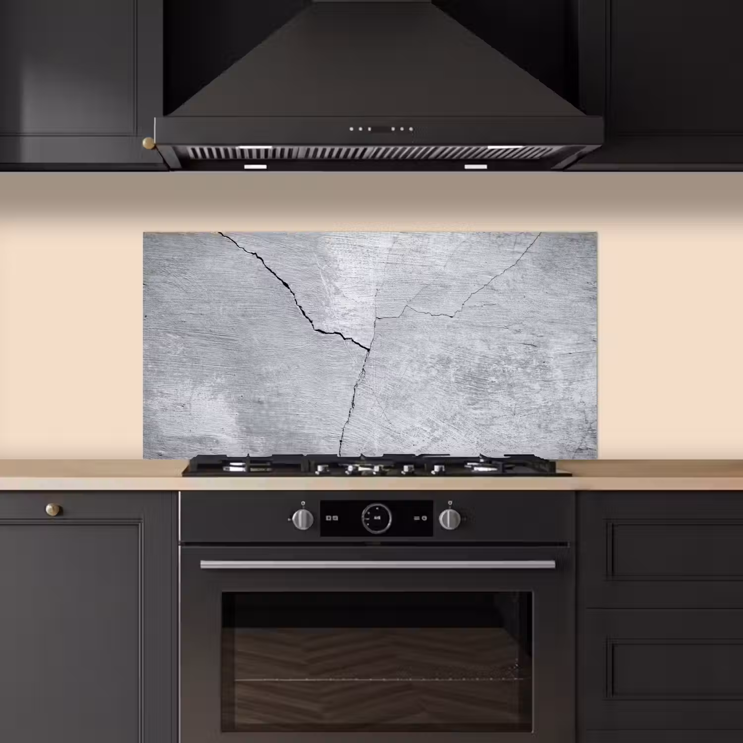 Beton - Scheur - Grijs keuken achterwand spatscherm middel -sfeer1