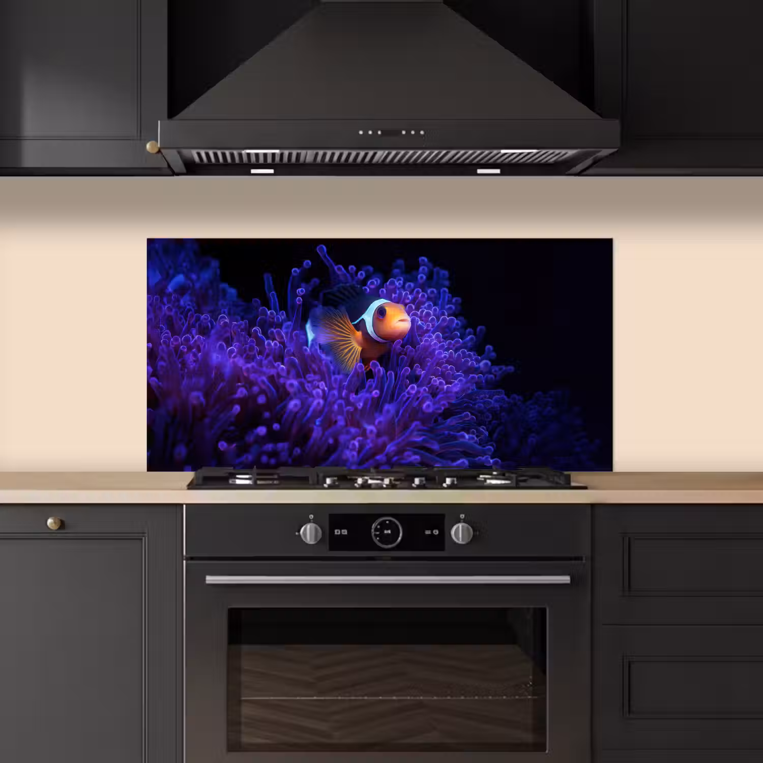 Koraal - Vis - Oranje - Zee keuken achterwand spatscherm middel -sfeer1