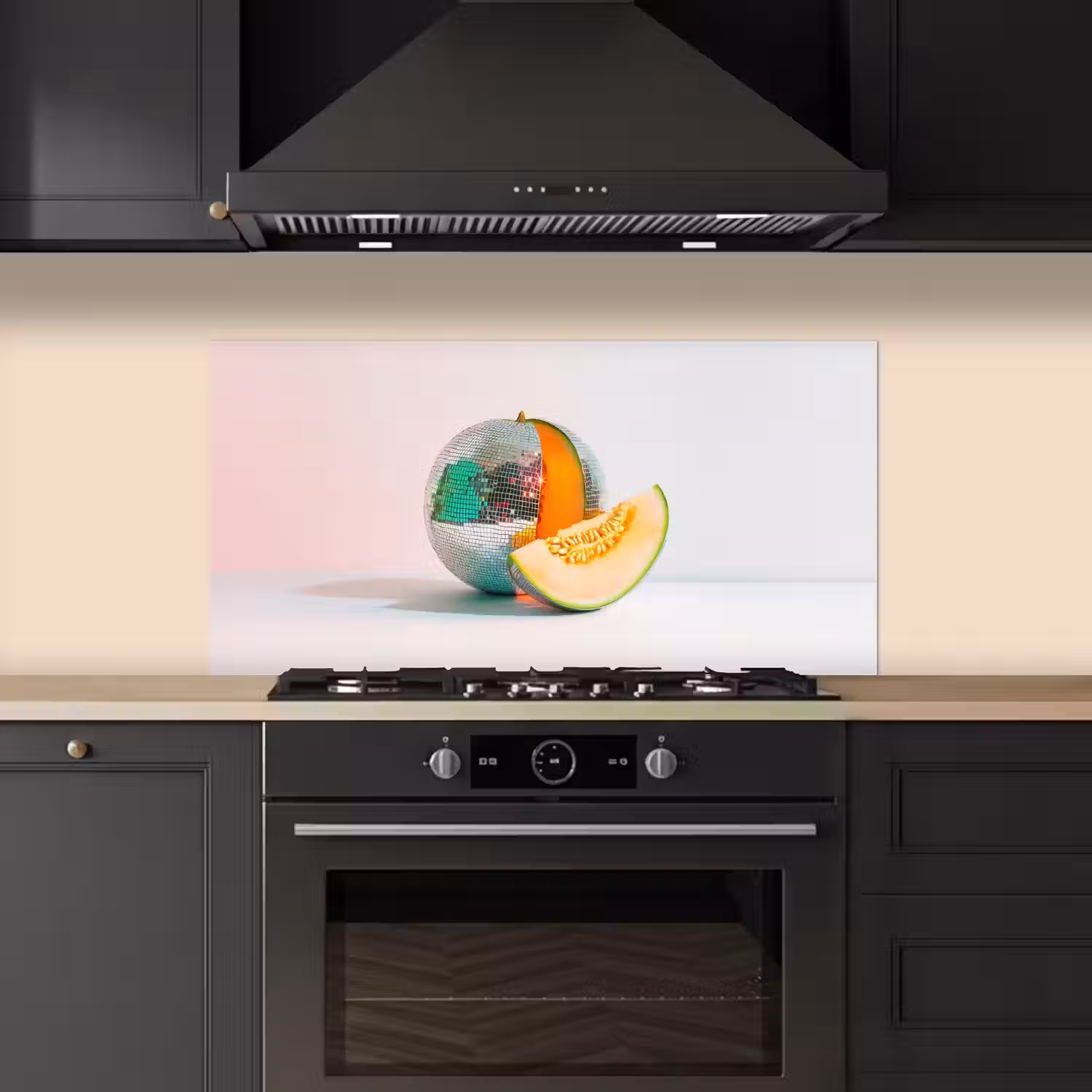 Disco - Discobal - Meloen - Pastel keuken achterwand spatscherm middel -sfeer1
