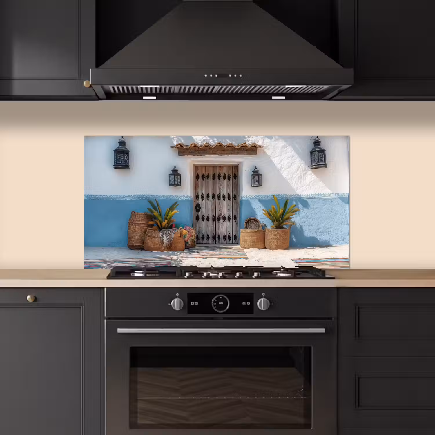 Deur - Manden - Planten keuken achterwand spatscherm middel -sfeer1