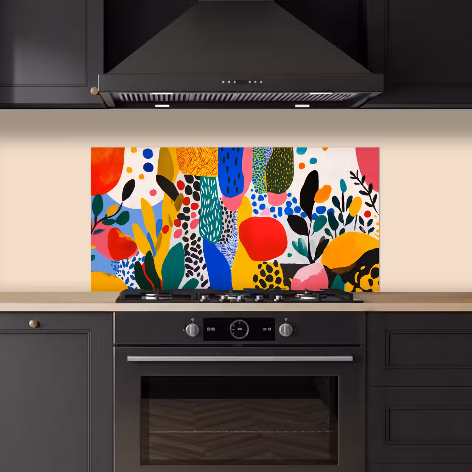 Stippen - Vormen - Modern - Kleuren keuken achterwand spatscherm middel -sfeer1
