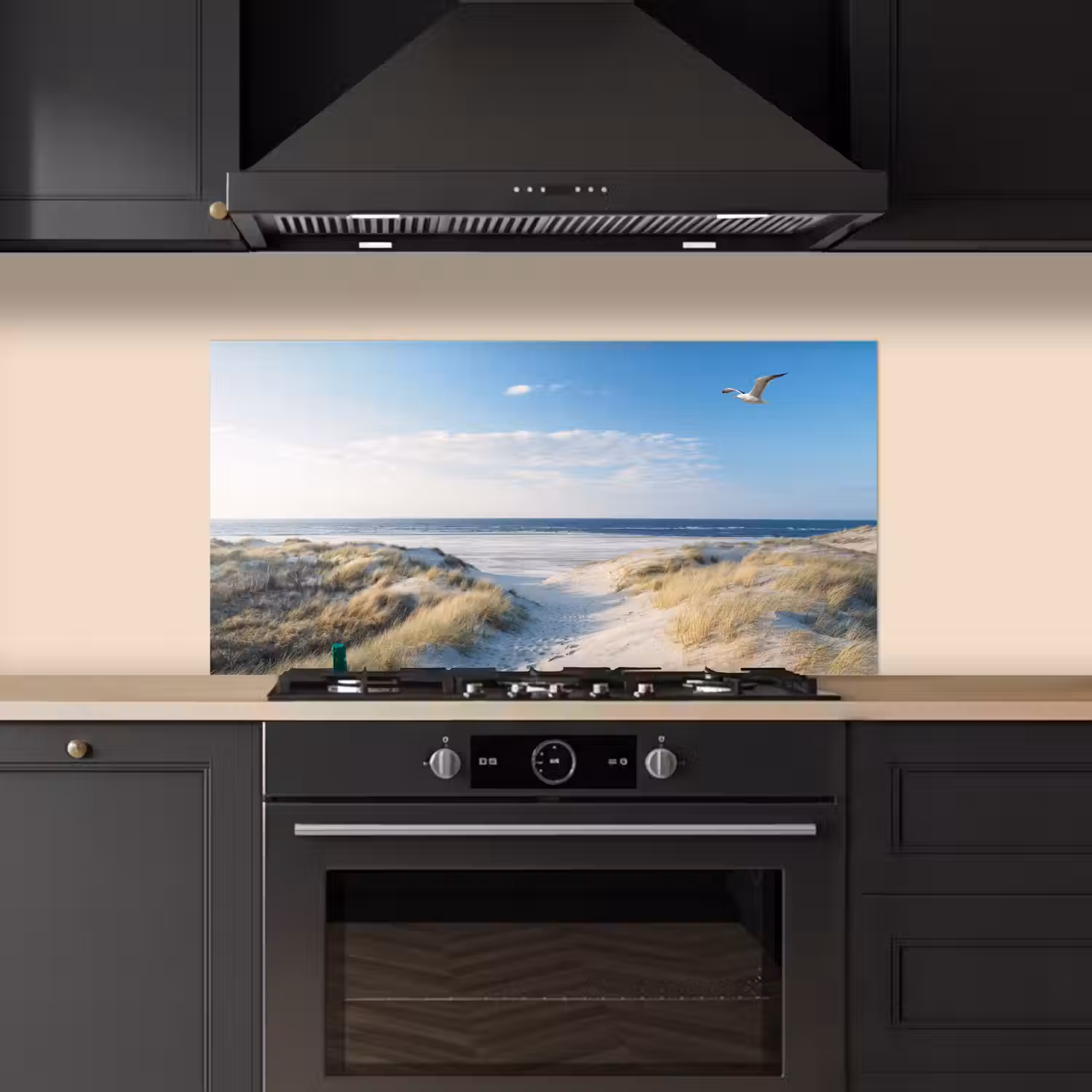 Duin - Meeuw - Strand - Zee - Zon keuken achterwand spatscherm middel -sfeer1