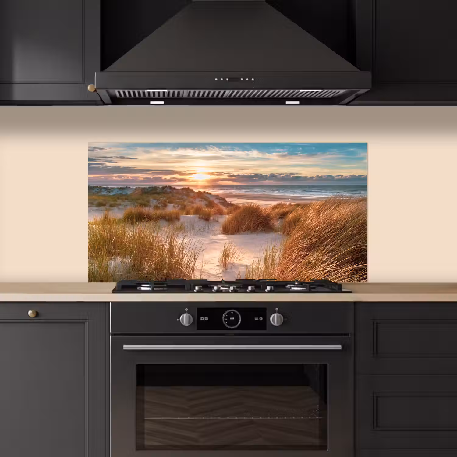 Duin - Planten - Zonsondergang - Strand - Zee keuken achterwand spatscherm middel -sfeer1