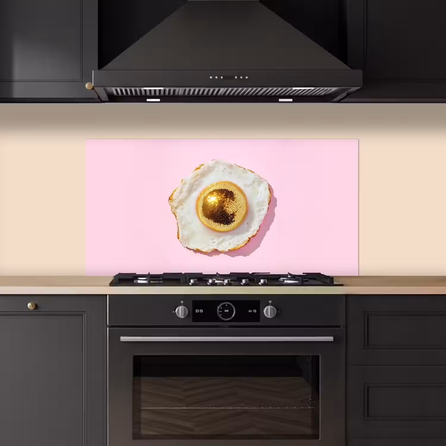 Ei - Disco - Ontbijt - Glitter keuken achterwand spatscherm middel -sfeer1