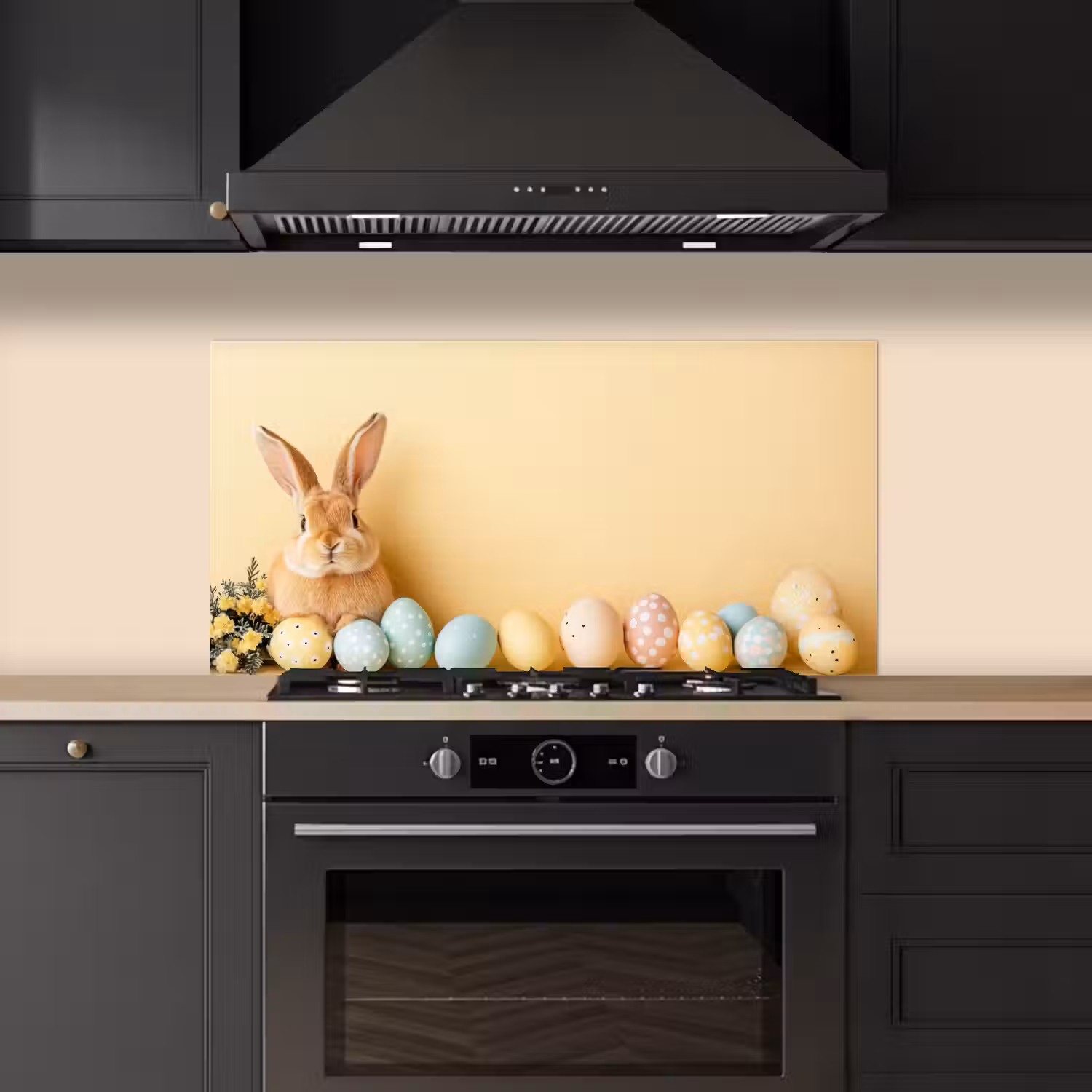 Eieren - Konijn - Pasteltinten keuken achterwand spatscherm middel -sfeer1