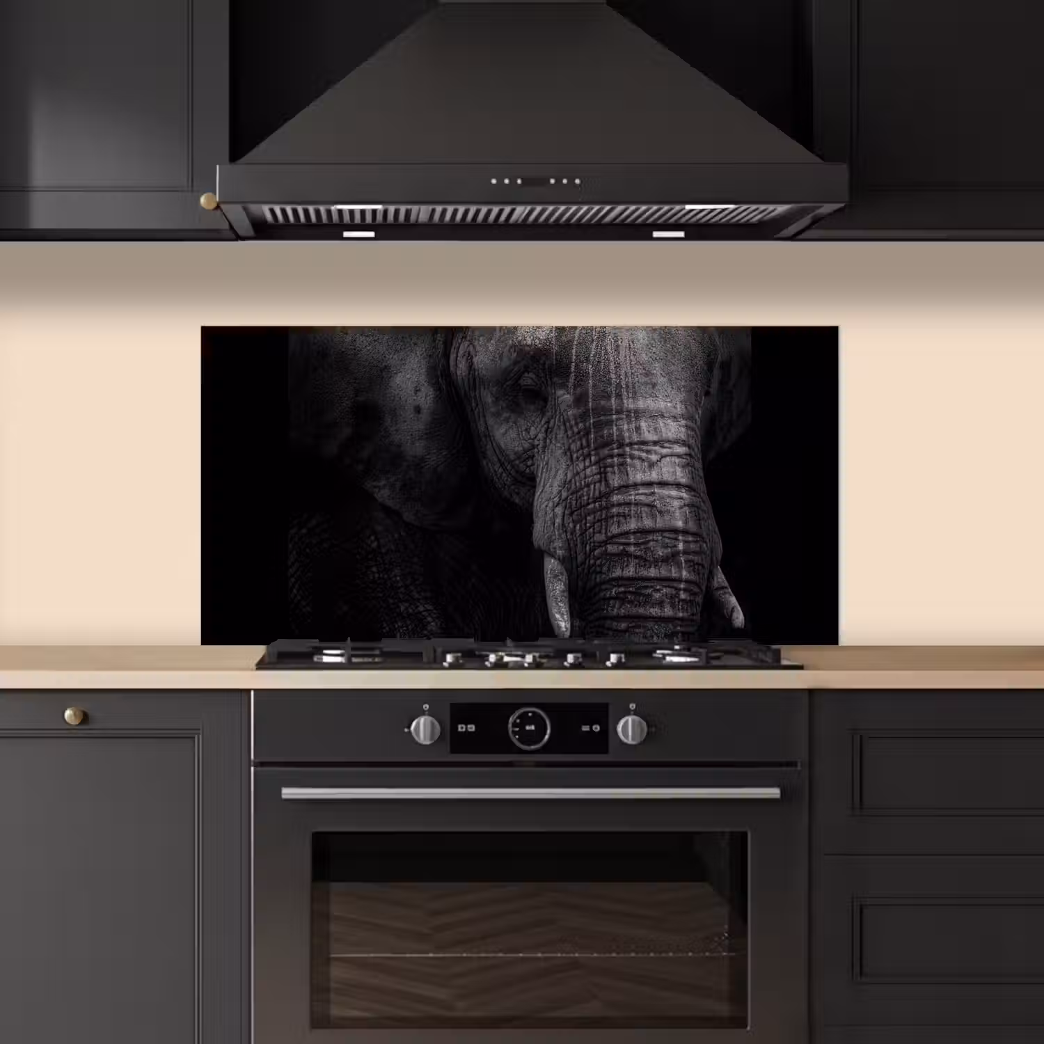 Olifant - Dier - Portret keuken achterwand spatscherm middel -sfeer1