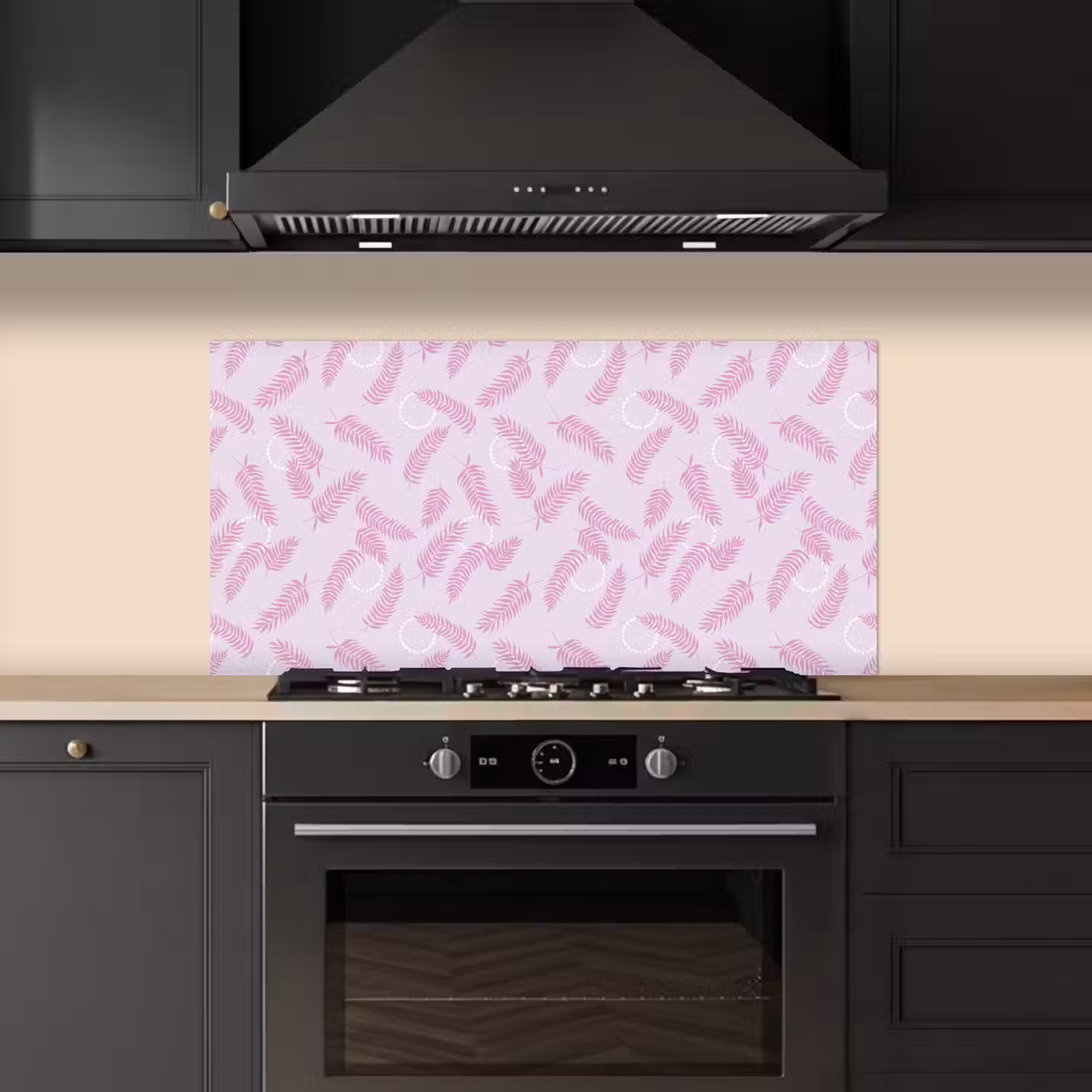 Veren - Paars - Wit keuken achterwand spatscherm middel 899 -sfeer1