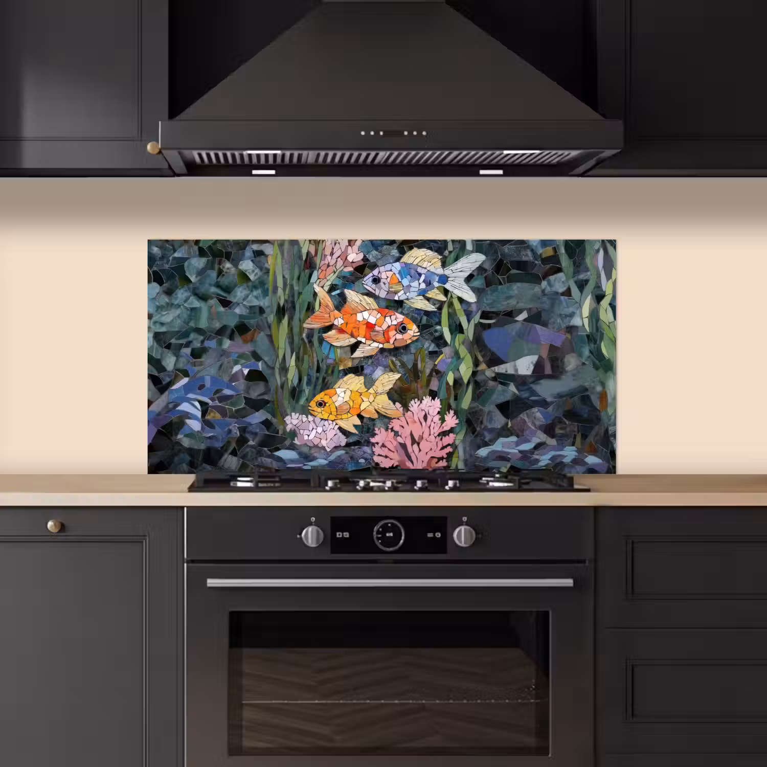 Vissen - Koraal - Zee - Mozaïek keuken achterwand spatscherm middel -sfeer1