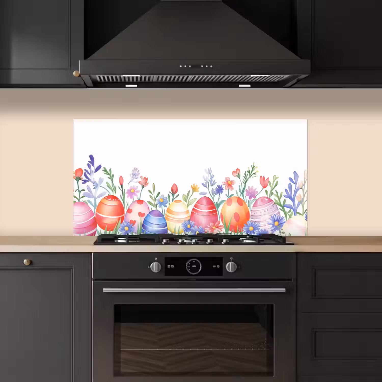 Bloementuin - Kleurrijk - Eieren keuken achterwand spatscherm middel -sfeer1