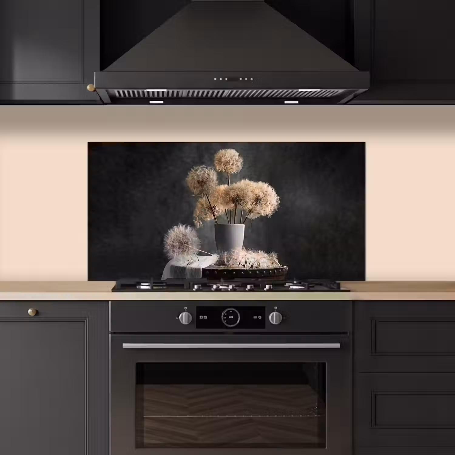 Bloemzaden - Paardenbloem- Vaas - Stilleven - Boeket keuken achterwand spatscherm middel -sfeer1